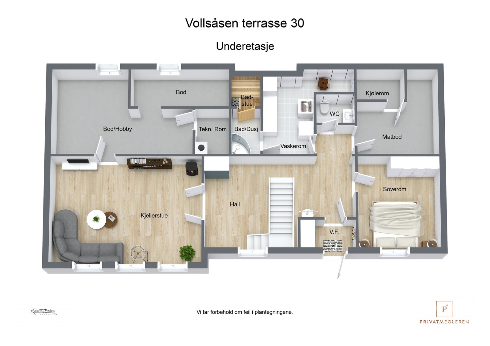 Plantegning underetasje Galleribilde