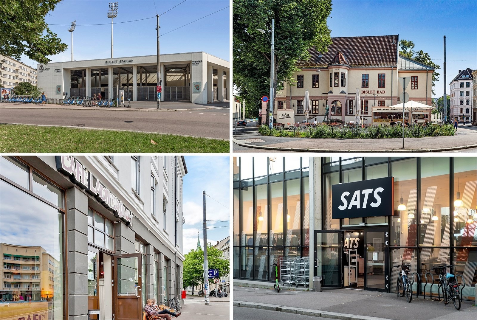 Kort vei til Bislett med flere serveringssteder og SATS treningssenter. Galleribilde