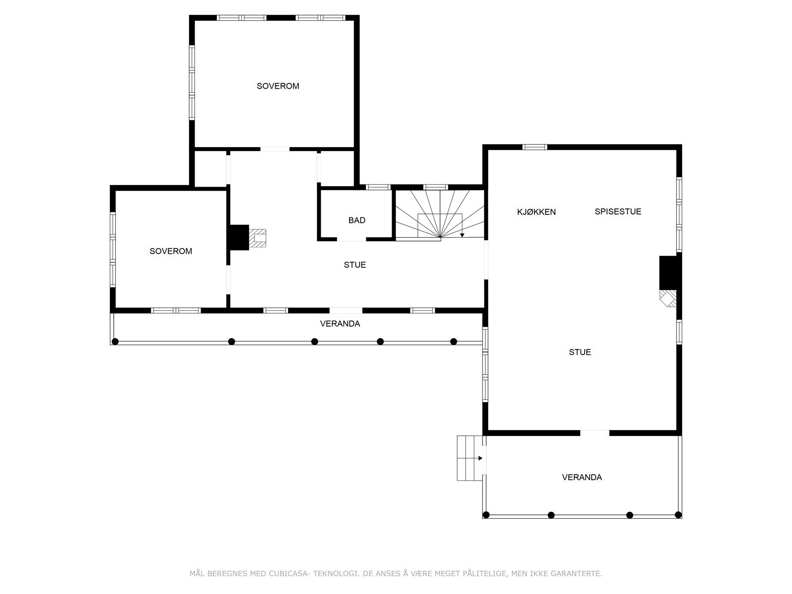 Plantegning 1. etasje Galleribilde