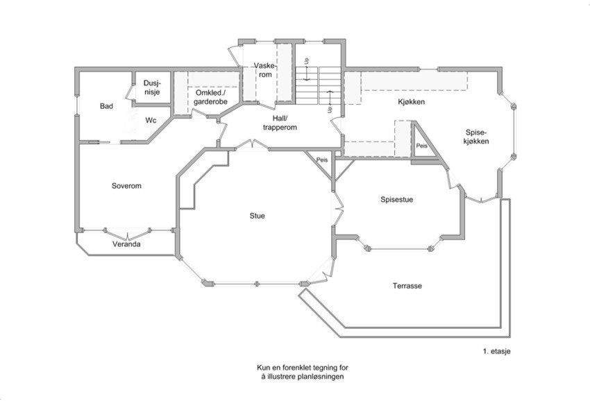 Plantegning 1.etg. - m/forbehold om avvik Galleribilde