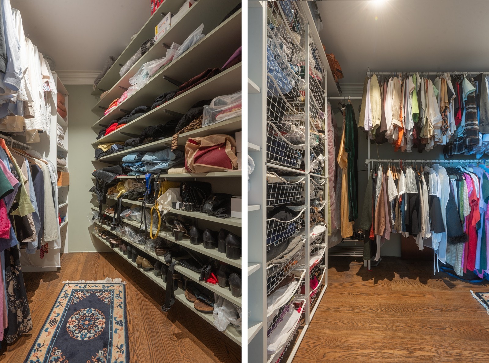 Praktisk innredet walk-in-closet tilknyttet hovedsoverommet Galleribilde