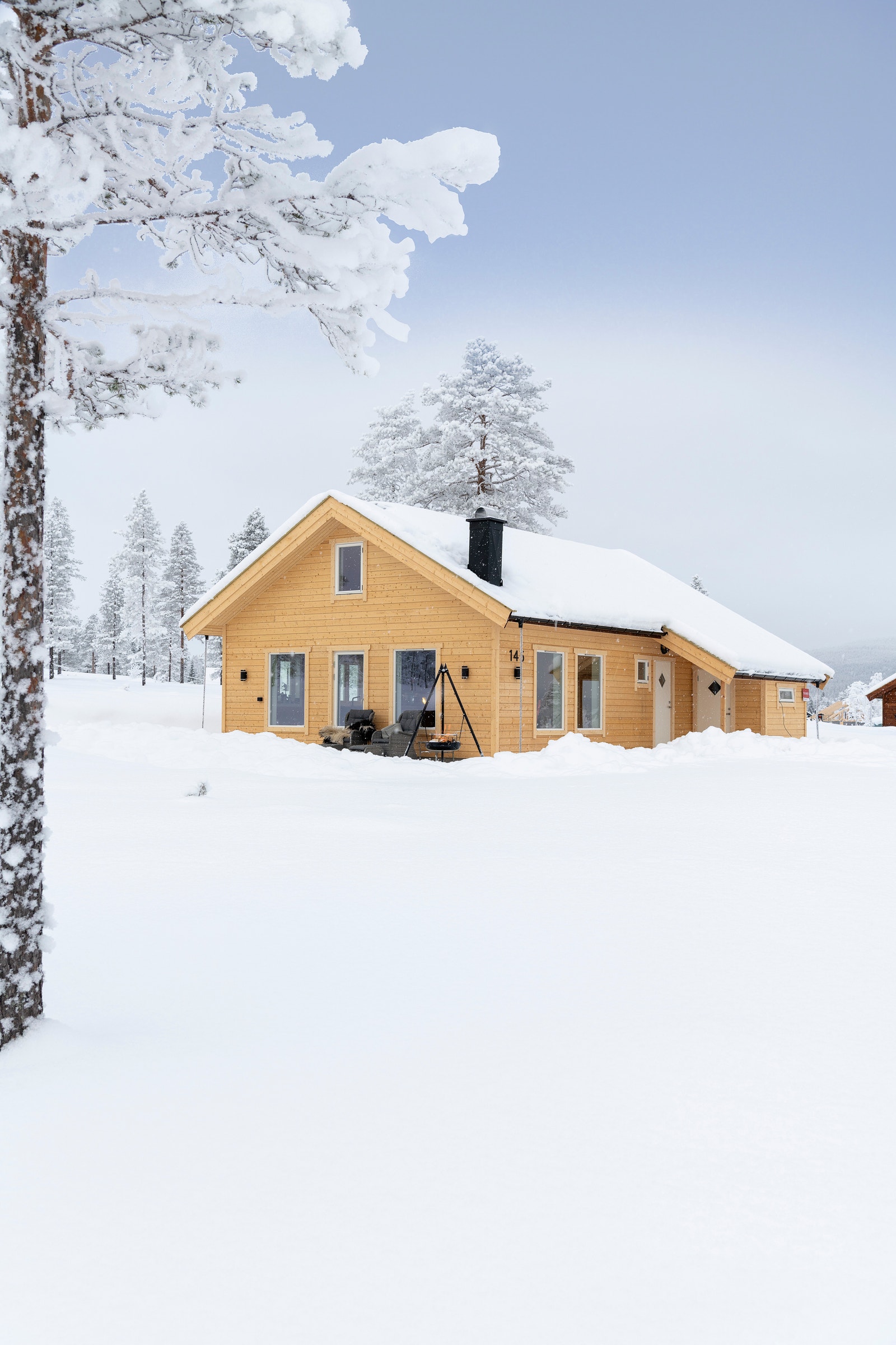 Splitter ny hytte Galleribilde