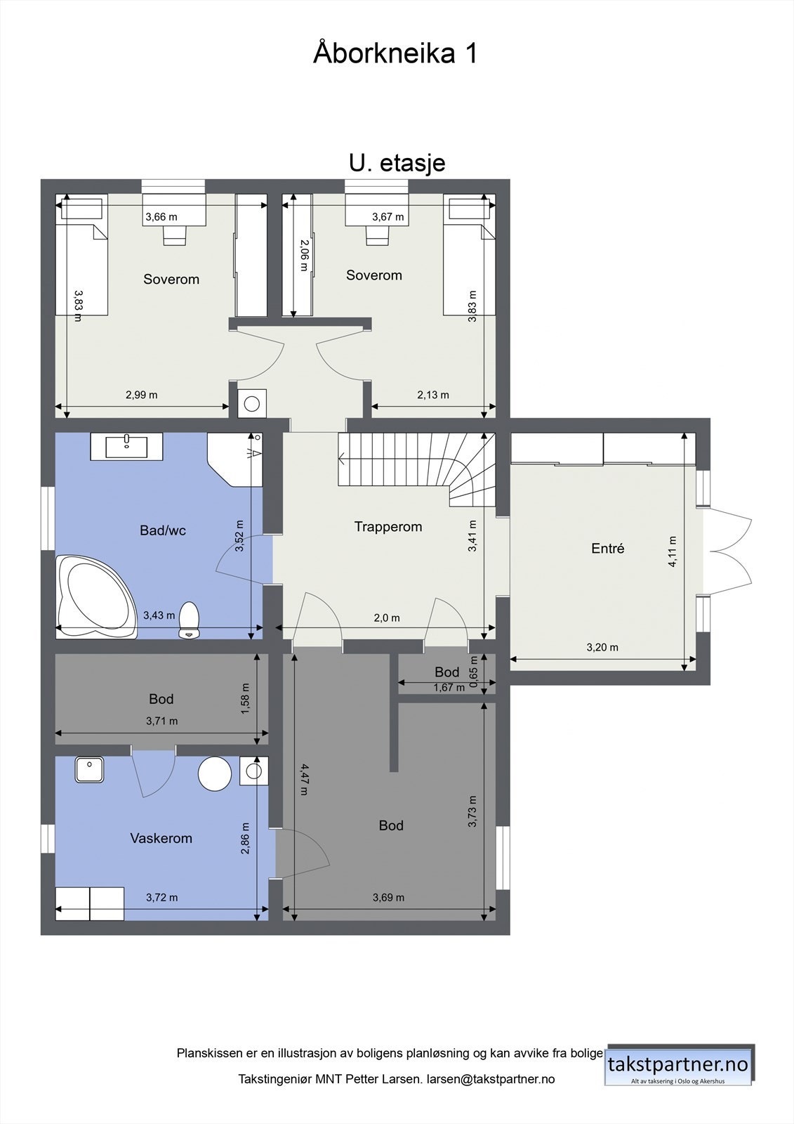 Plantegning underetasje Galleribilde