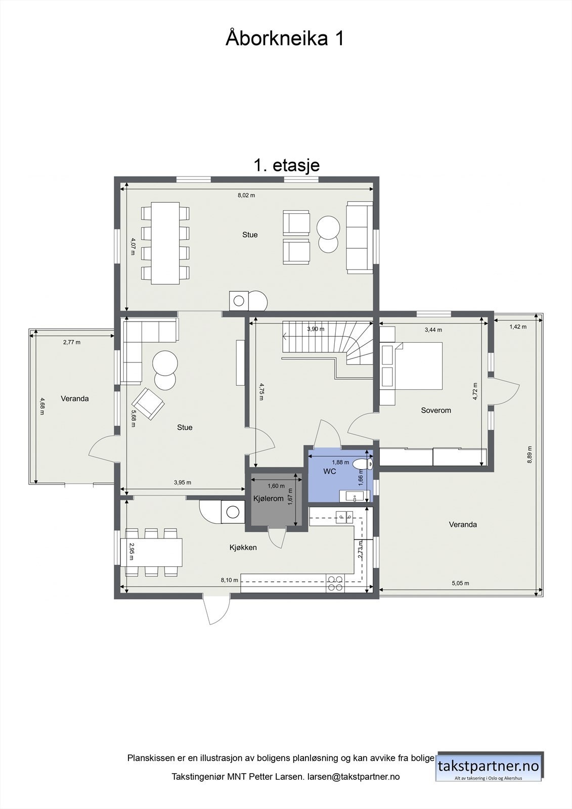 Plantegning 1.etasje Galleribilde