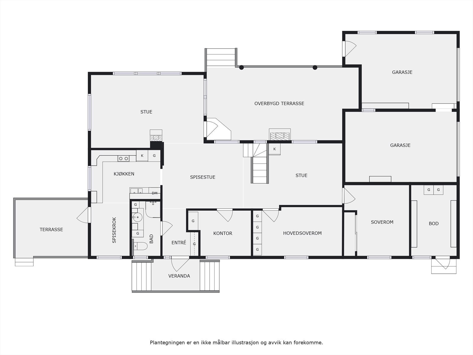 Plantegning 1.etasje. Galleribilde