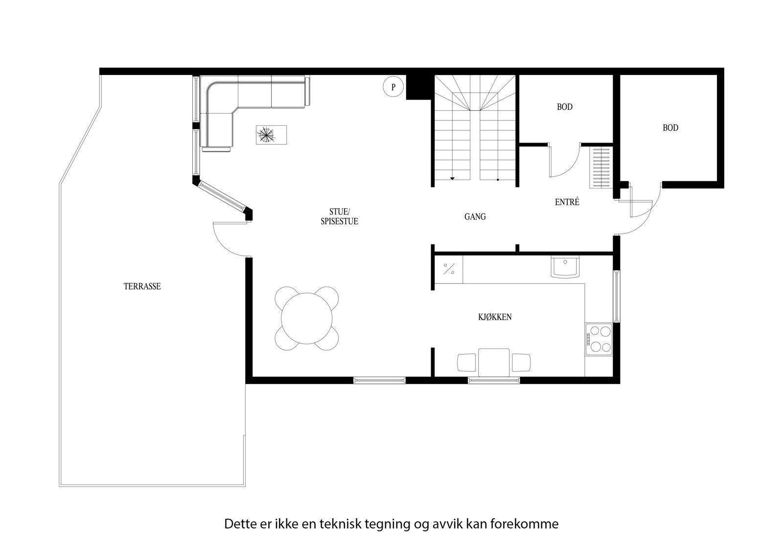 Planløsning for hovedetasjen Galleribilde