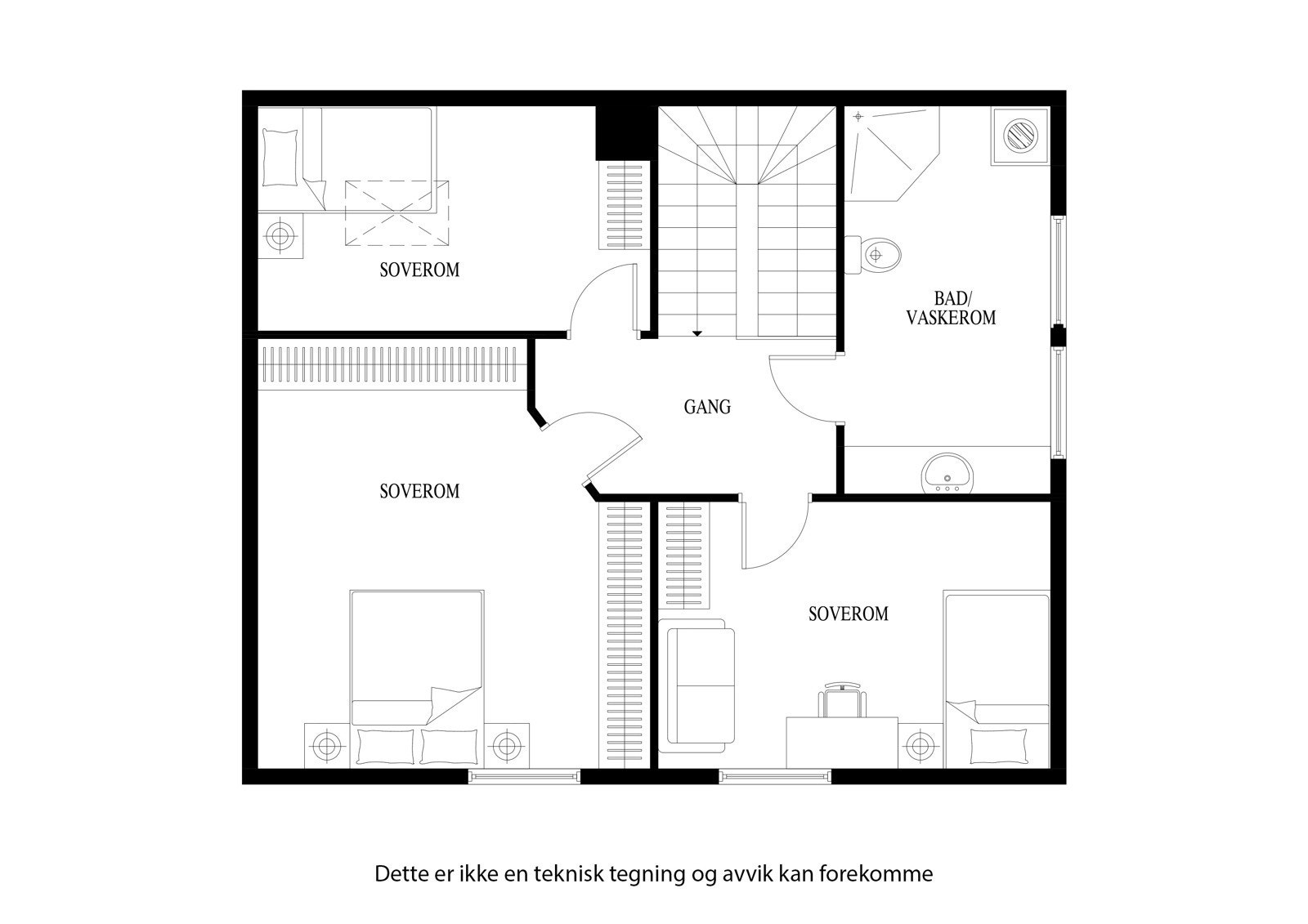 Planløsning for 2.etasje Galleribilde