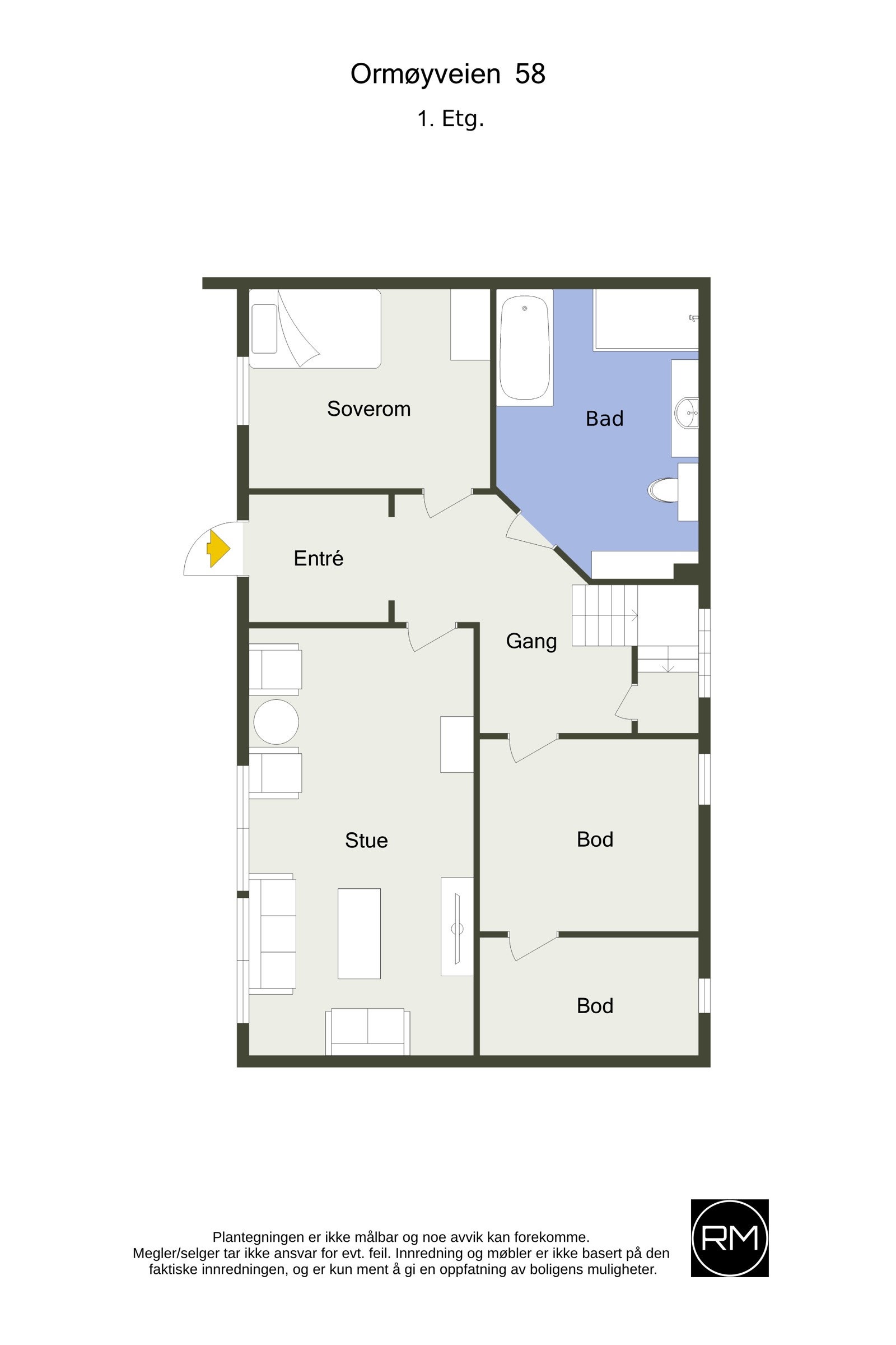 Plantegning 1.etasje. Galleribilde