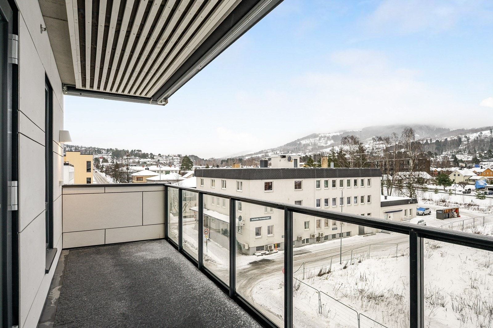 Flott utsikt fra balkongen Galleribilde