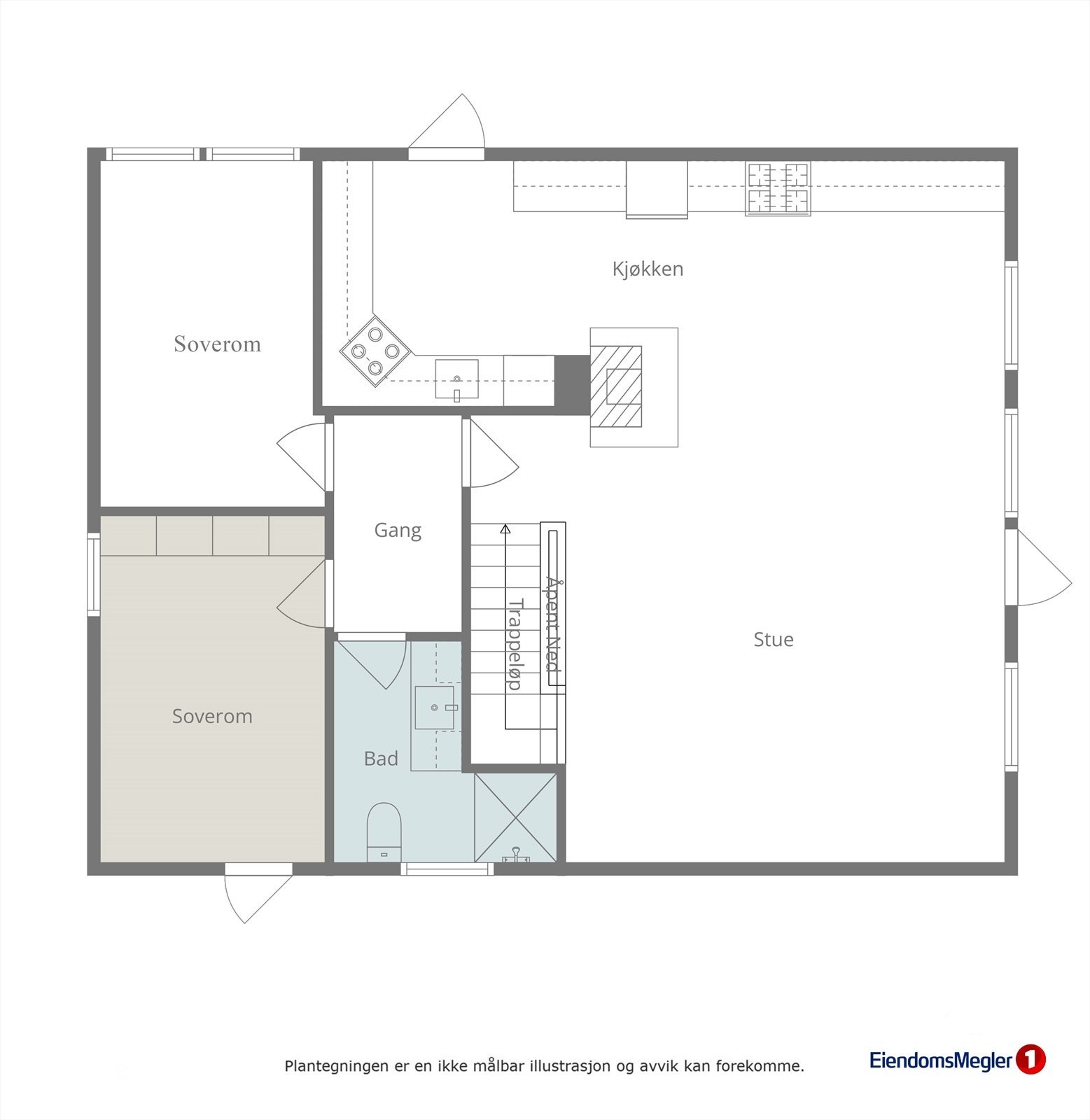 Planløsning 2.etg. Galleribilde