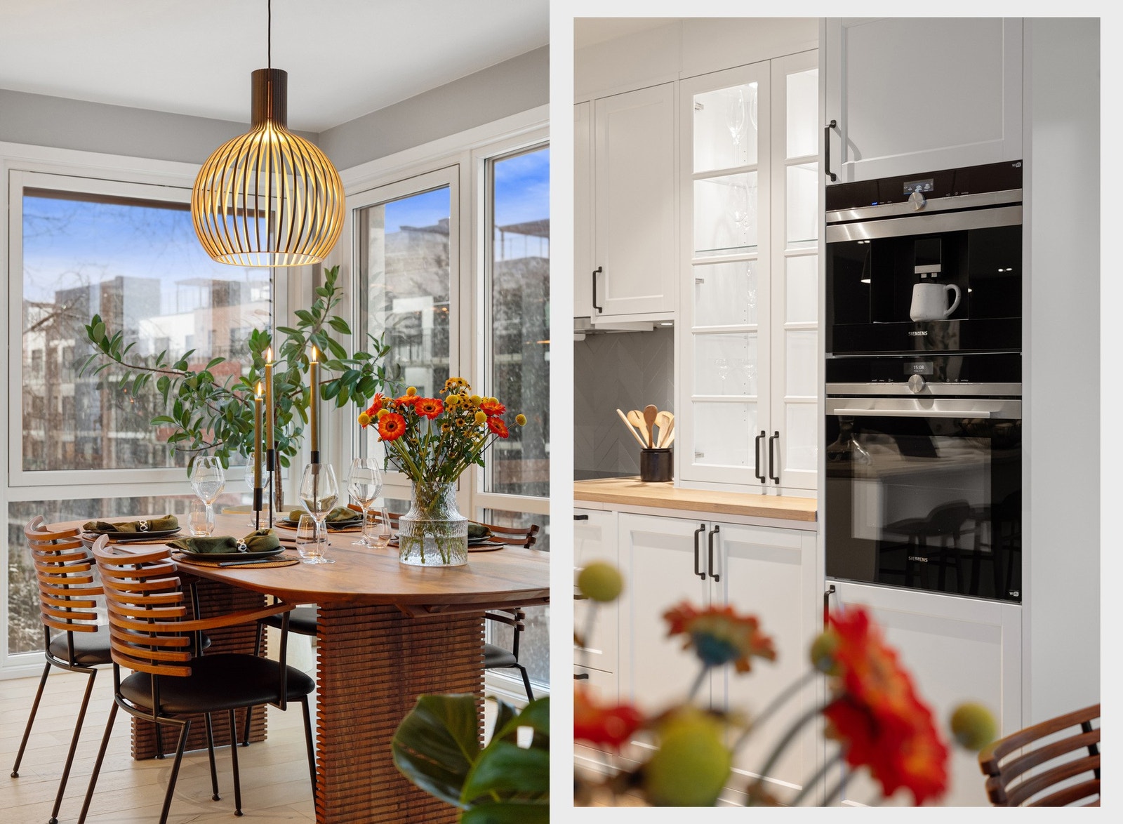 Kjøkkenet har integrert kaffemaskin fra Siemens Galleribilde