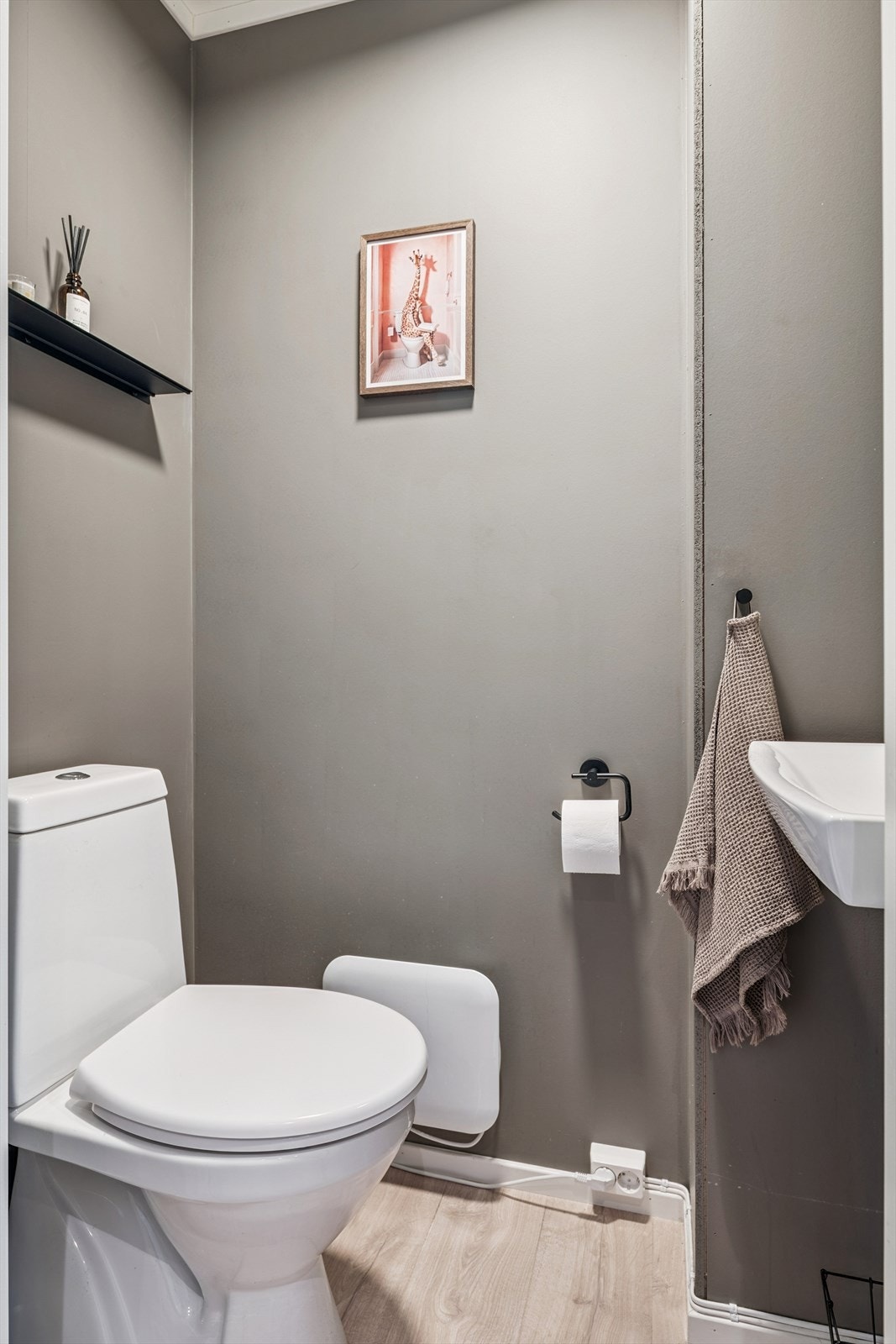 Et praktisk toalettrom ligger i tilknytning til entréen. Galleribilde