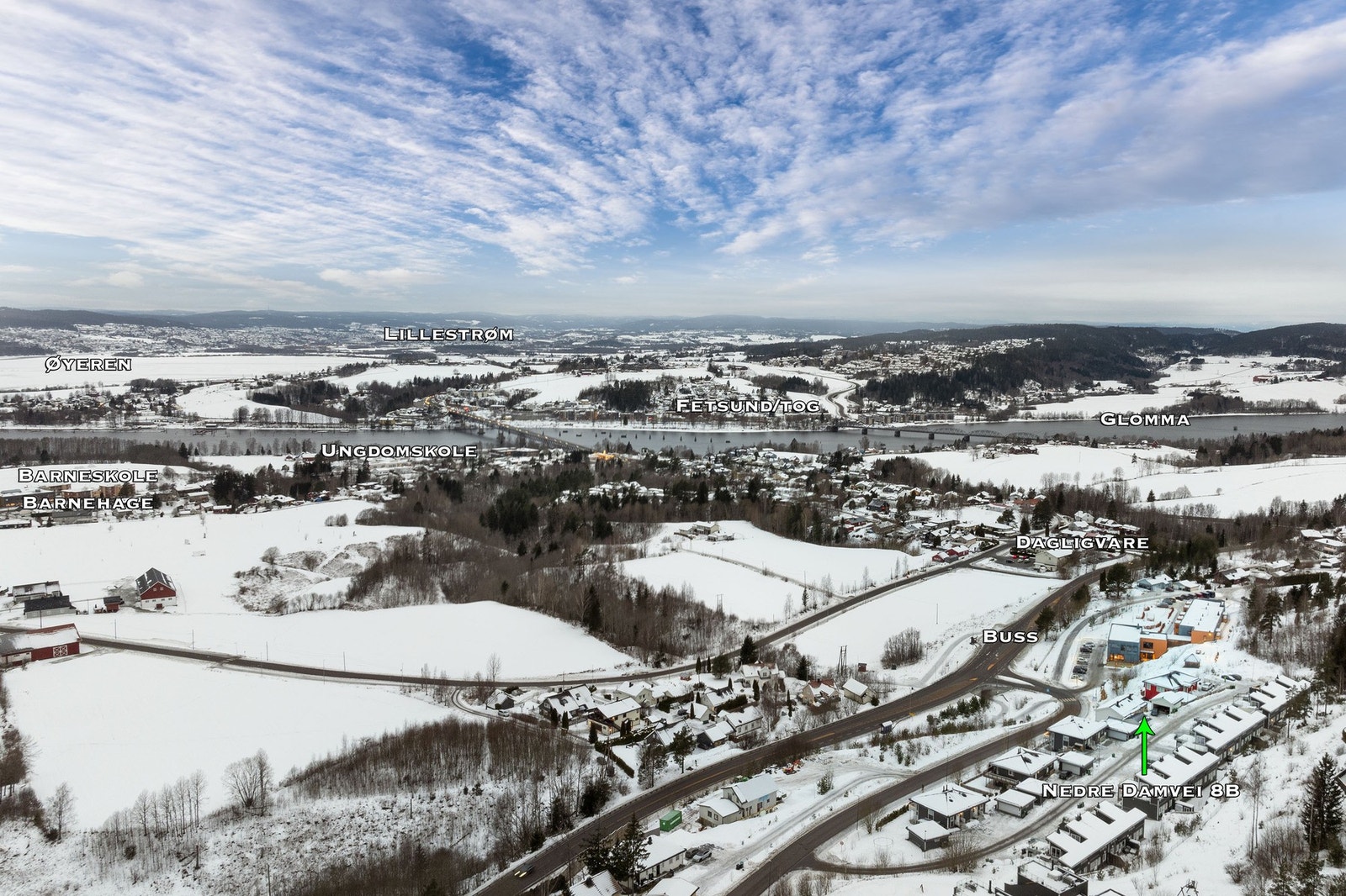 Boligen ligger i nærhet til flotte tur- og friluftsområder med utallige skiløyper, samt bademuligheter ved Hvalstjern, Heiavann og Gansvika Galleribilde