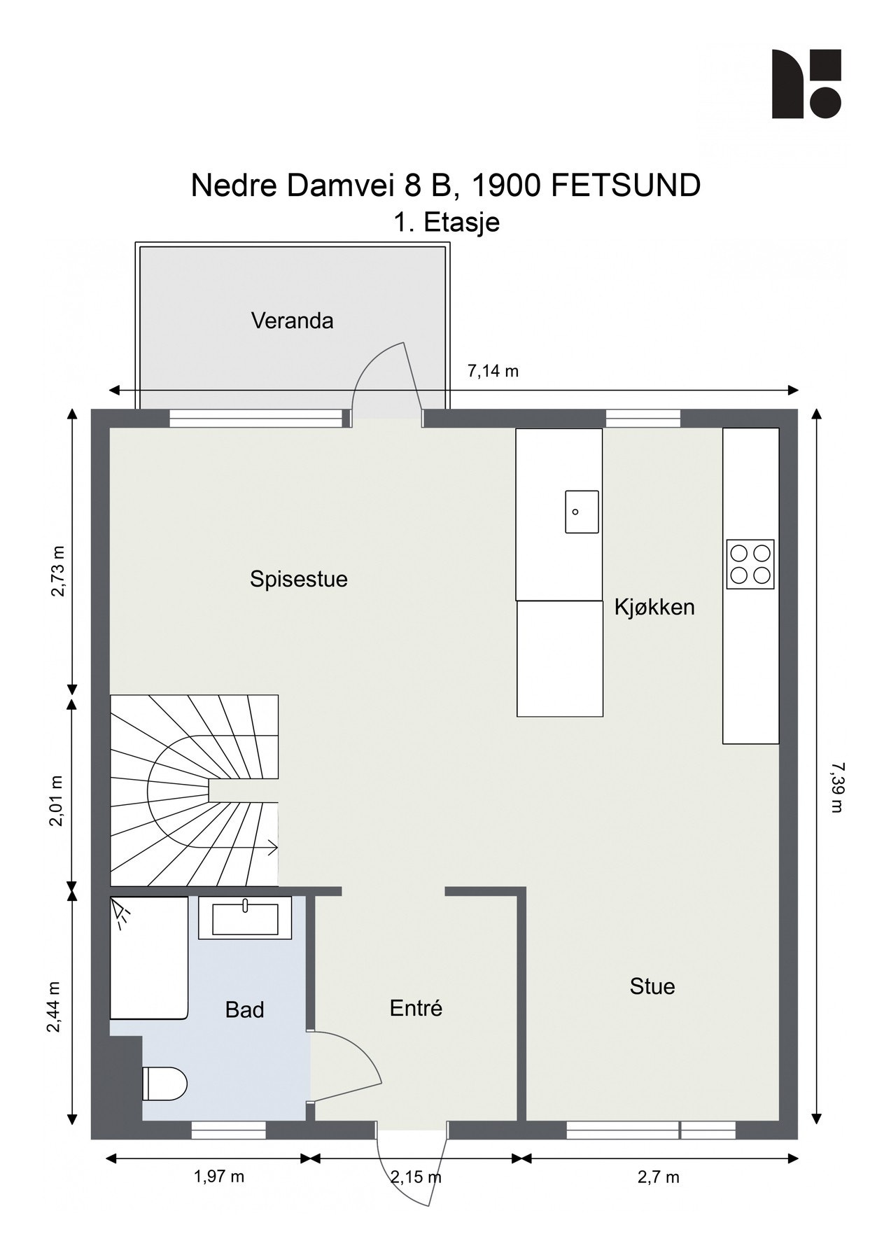 Plantegning - 1. etasje Galleribilde