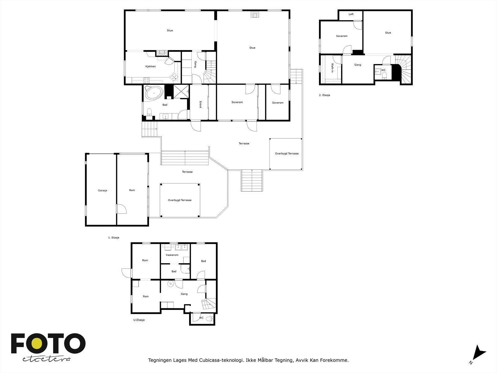 Plantegning alle etasjer Galleribilde