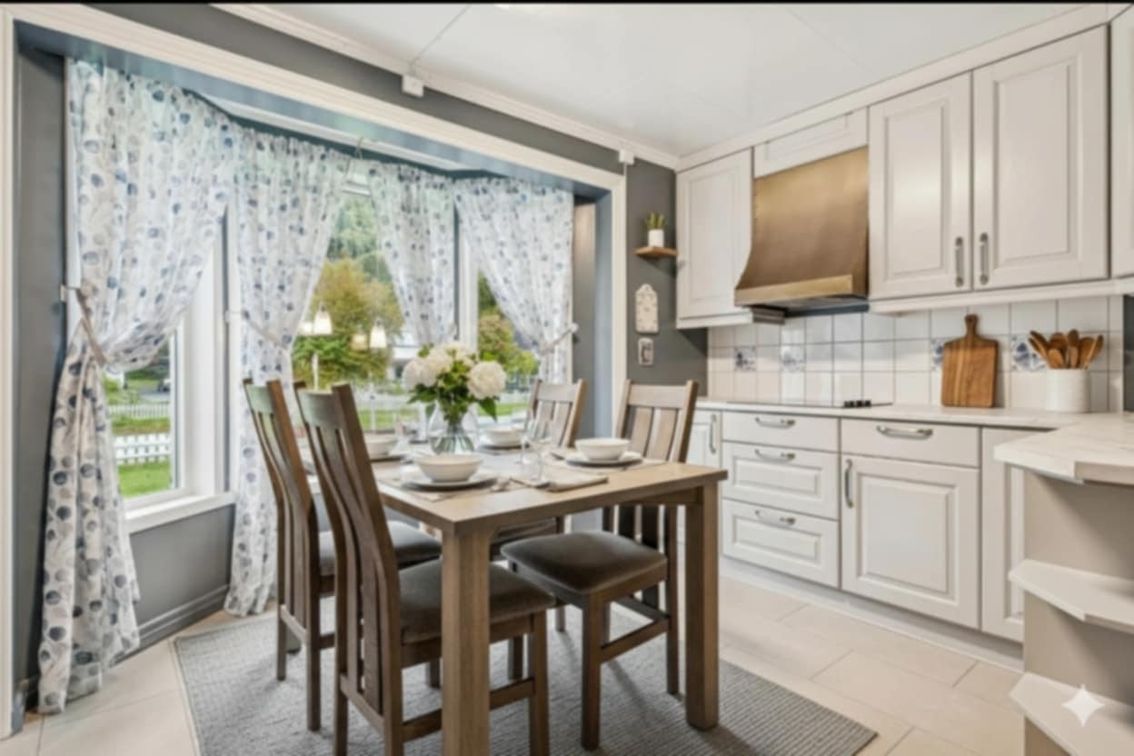 Illustrert bilde av kjøkken Galleribilde