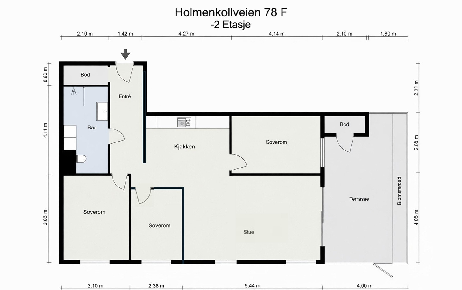 Dette bildet illustrerer en alternativ planløsning. Galleribilde