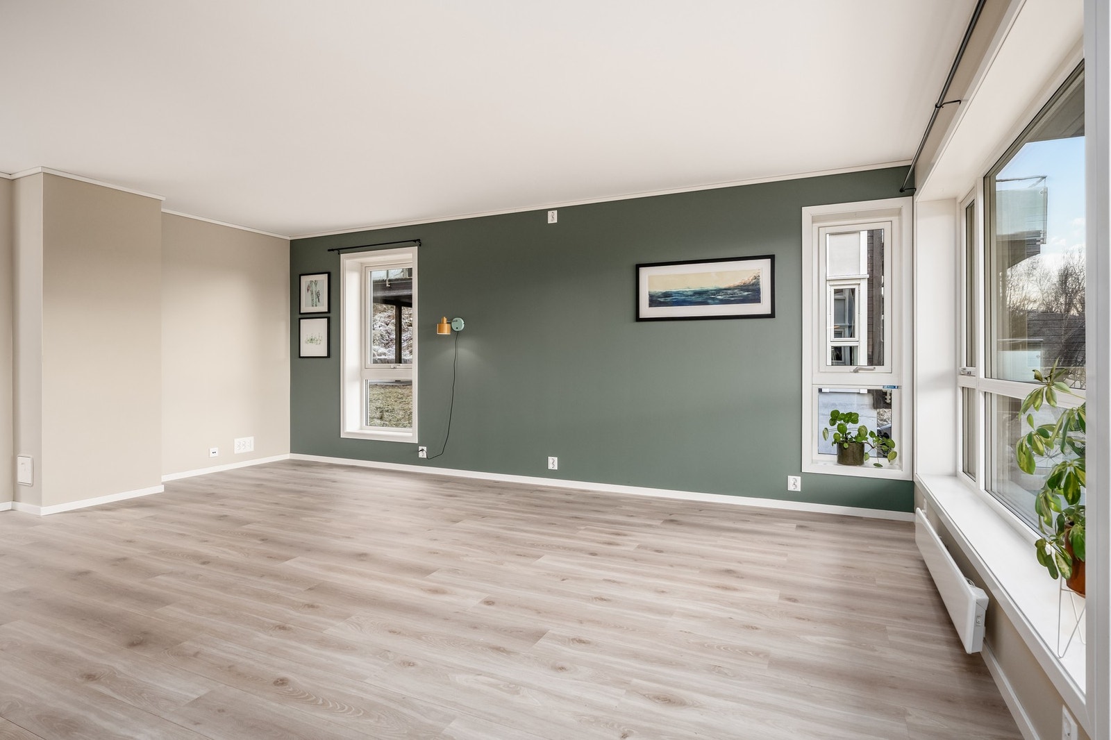 Leiligheten har en enkel og oversiktlig planløsning, som gjør den lett å møblere. Galleribilde