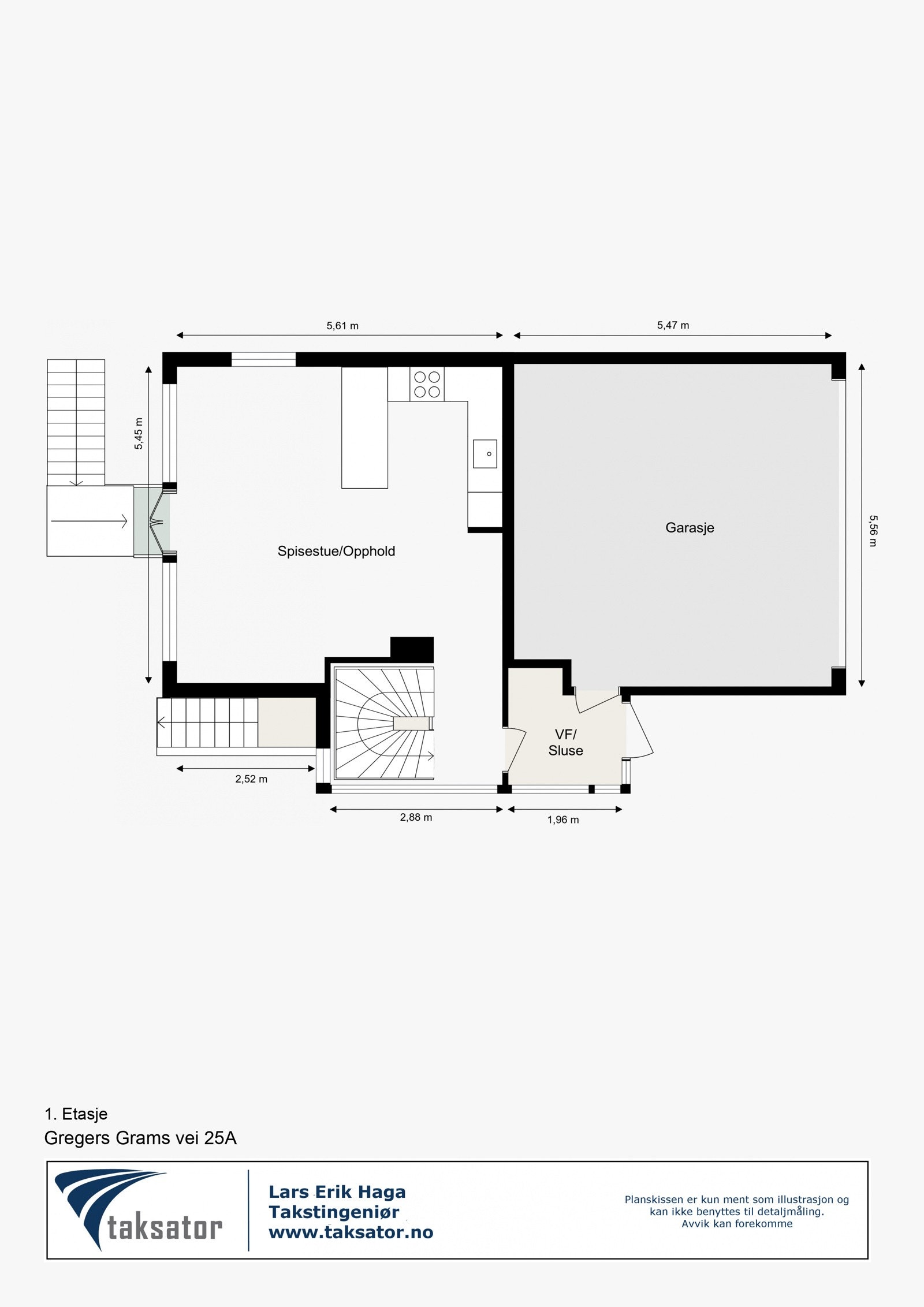 Plantegning av 1. etasje. Galleribilde