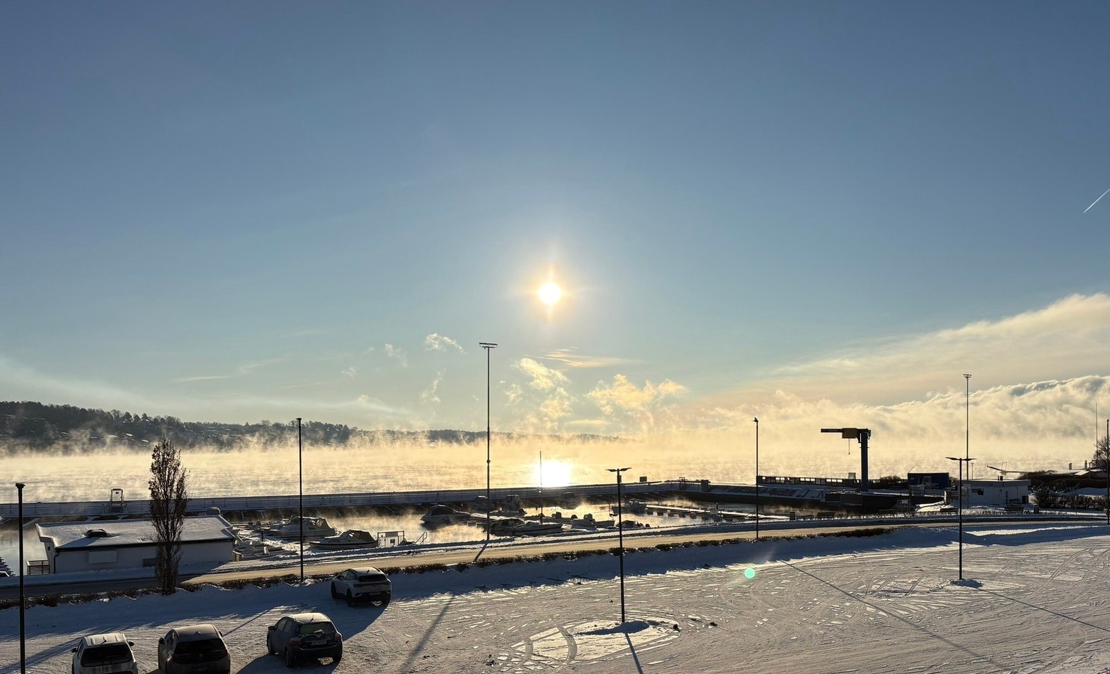 Privat bilde av frostrøyk. Galleribilde