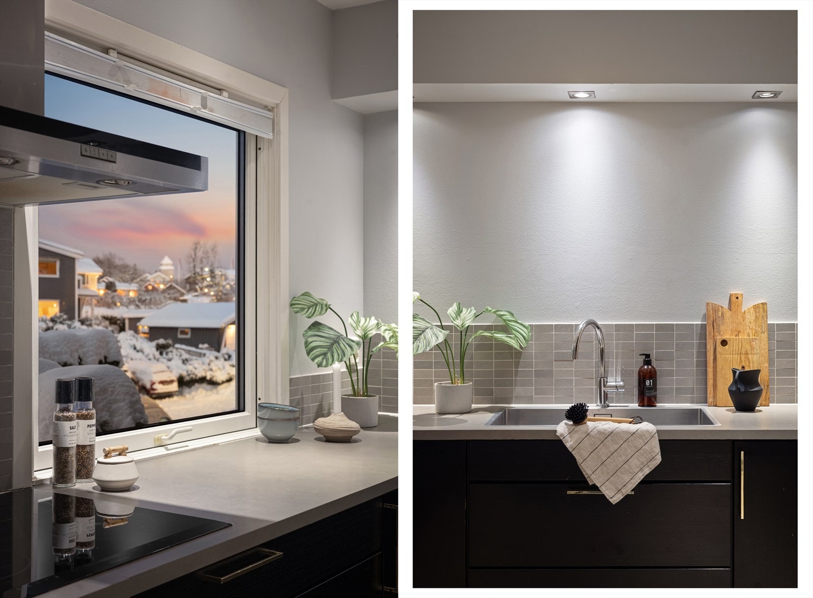 Vinduet over benken gir godt med dagslys til matlagingen. Galleribilde