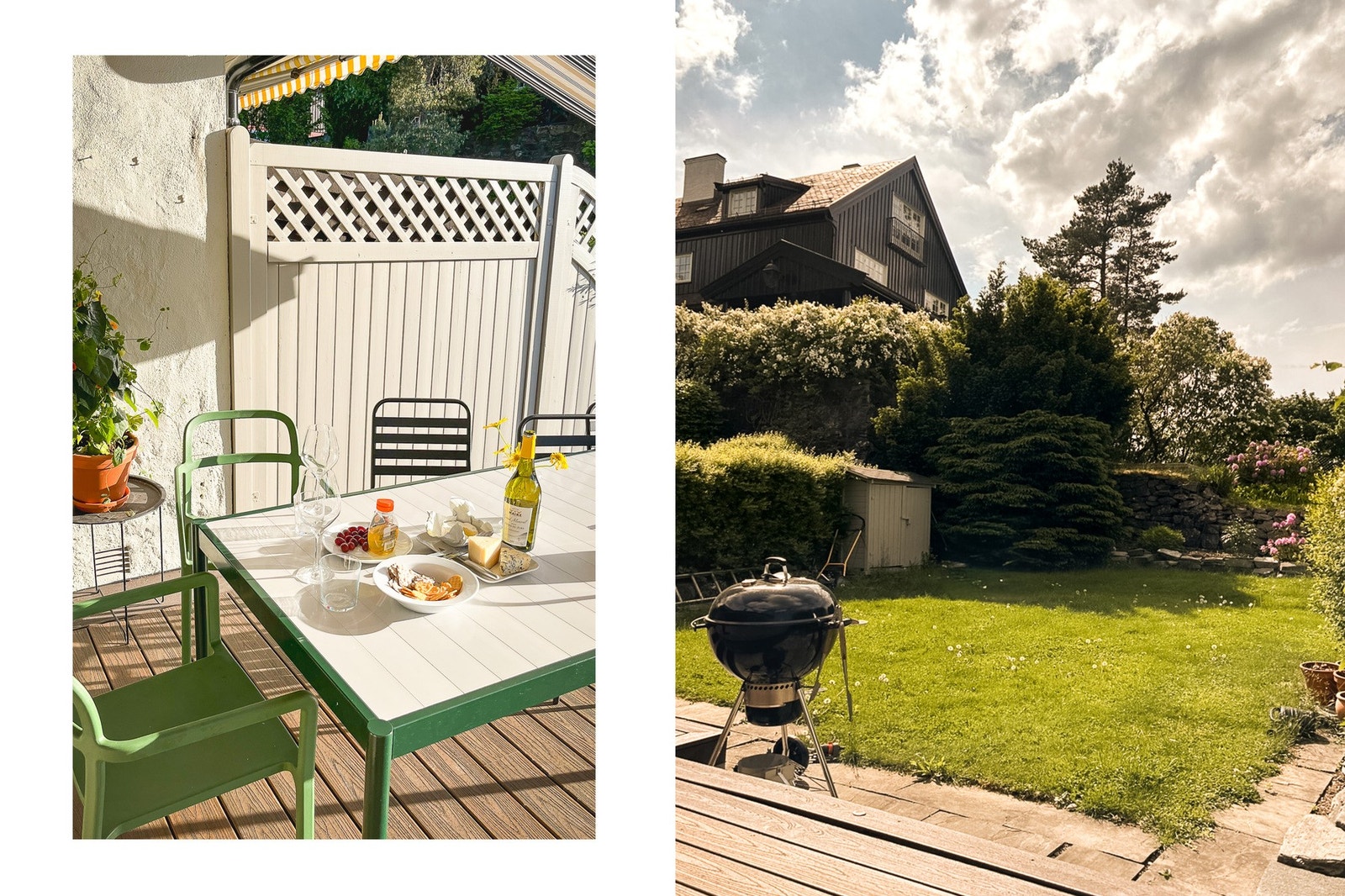 Terrassen blir godt brukt på sommerstid, her kan man nyte lange solfylte dager og kvelder. Galleribilde