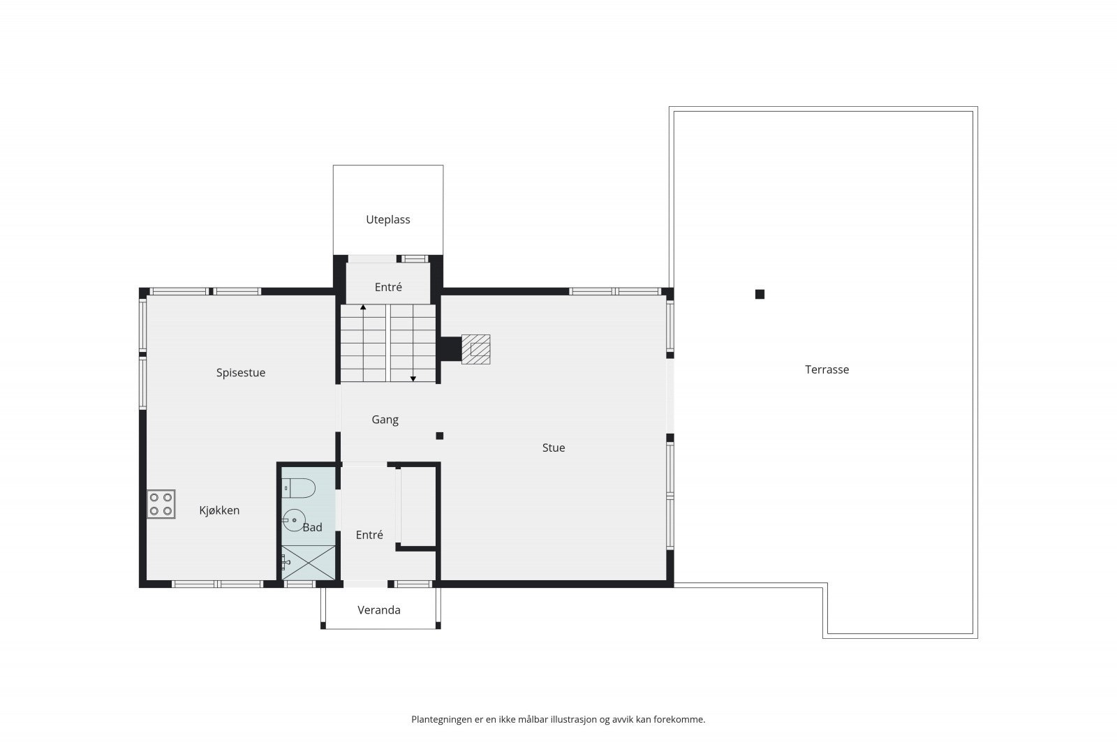 Planskisse hovedetasje Galleribilde