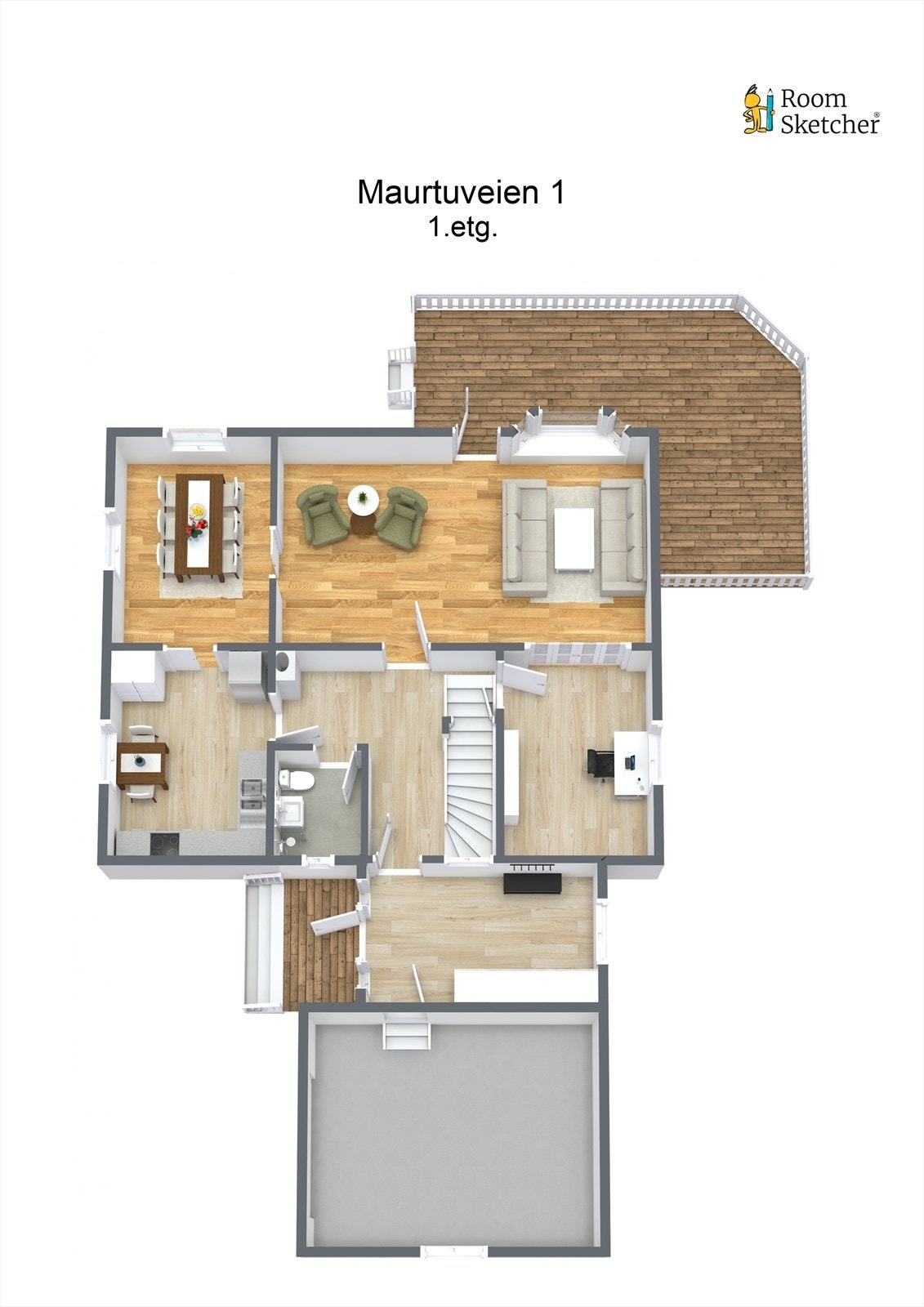 Planløsning 1. etasje Galleribilde