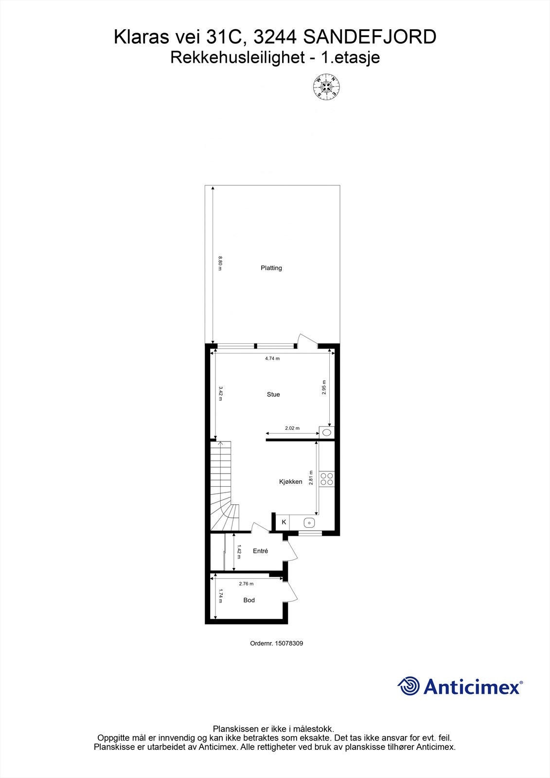 Plantegning 1.etasje Galleribilde