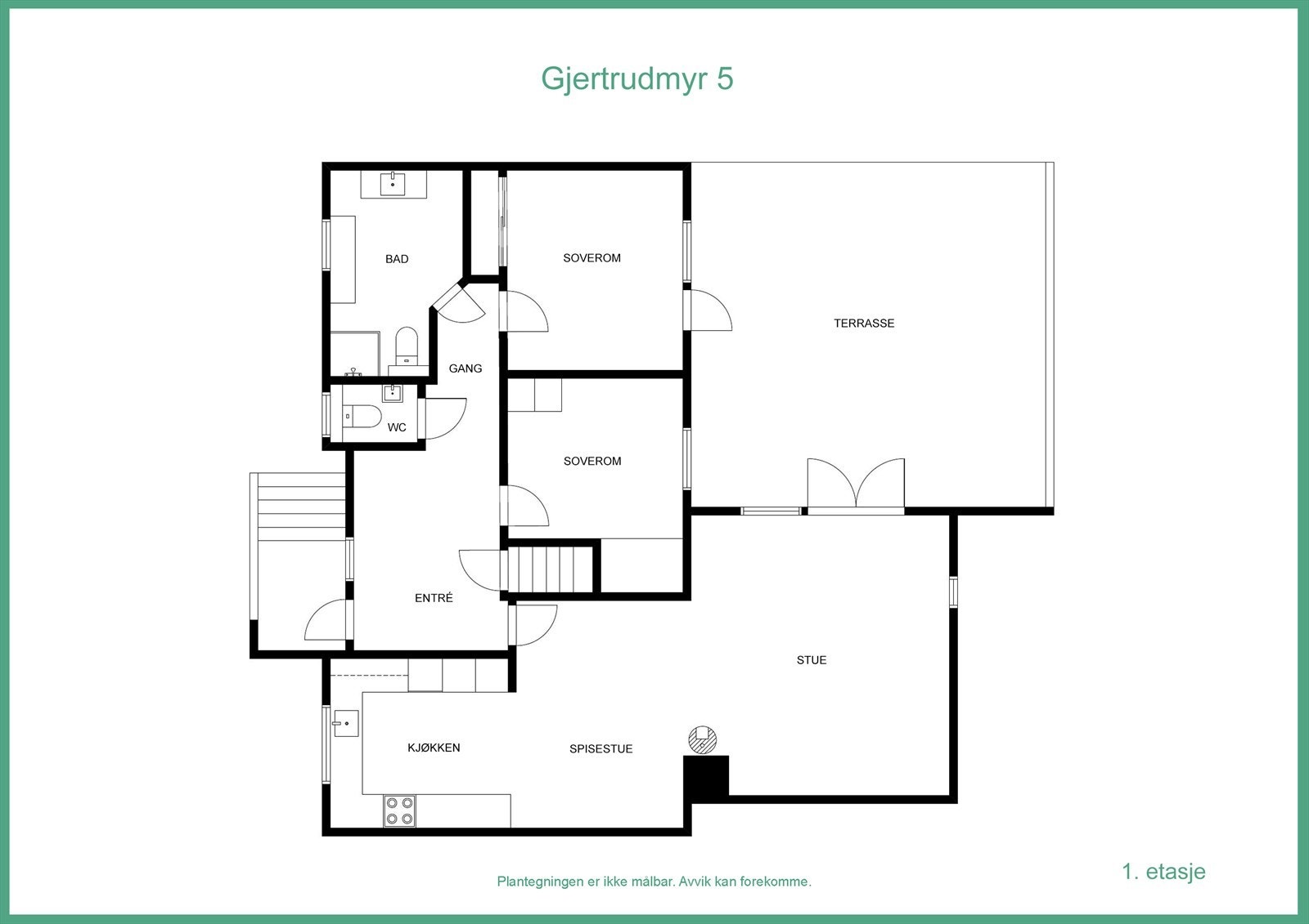 Plantegning 1.etg. Galleribilde