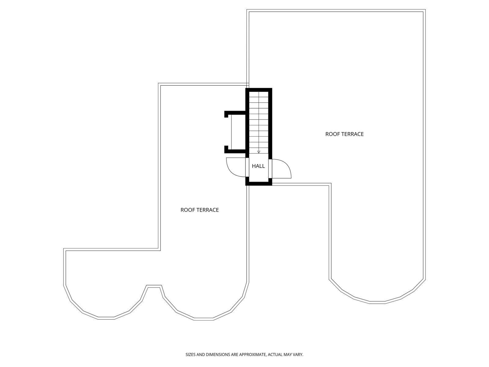Plantegning takterrasse Galleribilde