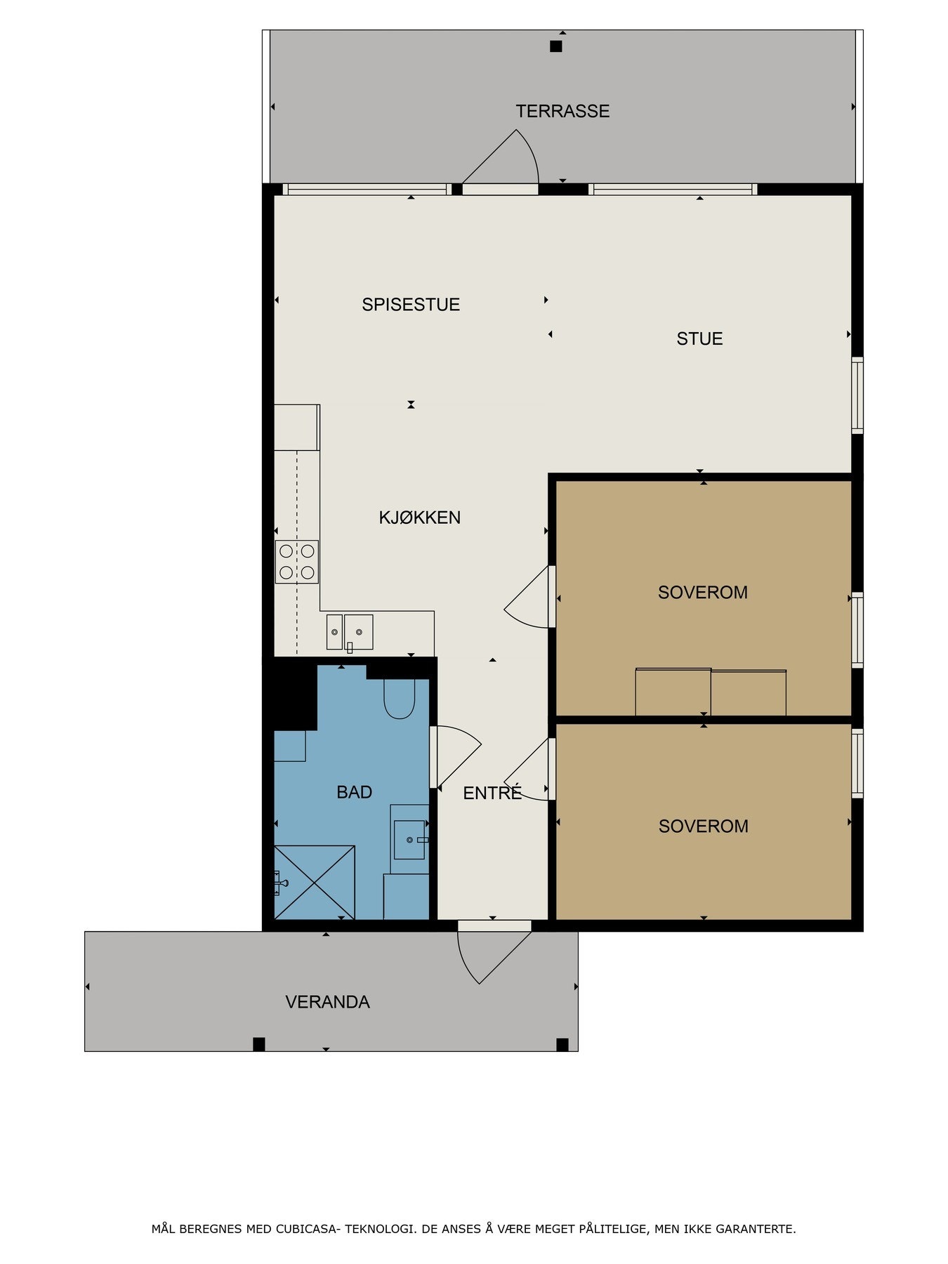 Planskisse over leiligheten. Galleribilde