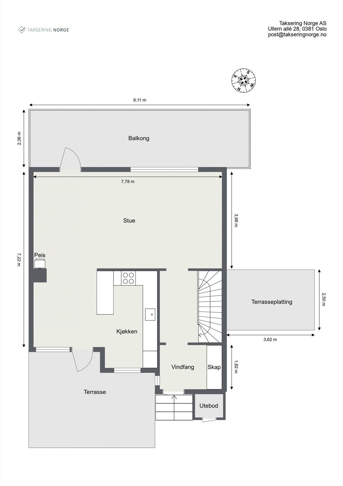 Plantegning 1. etasje Galleribilde