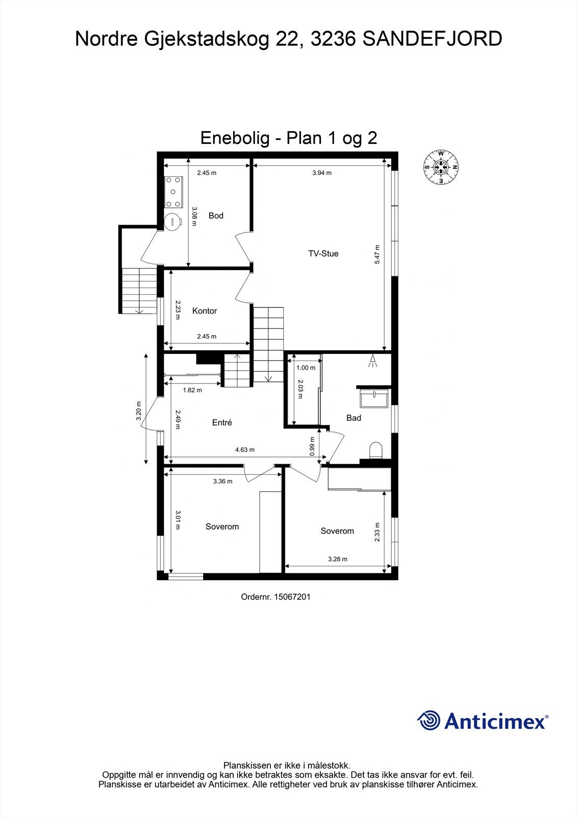 Plantegning-Plan 1 og 2 Galleribilde