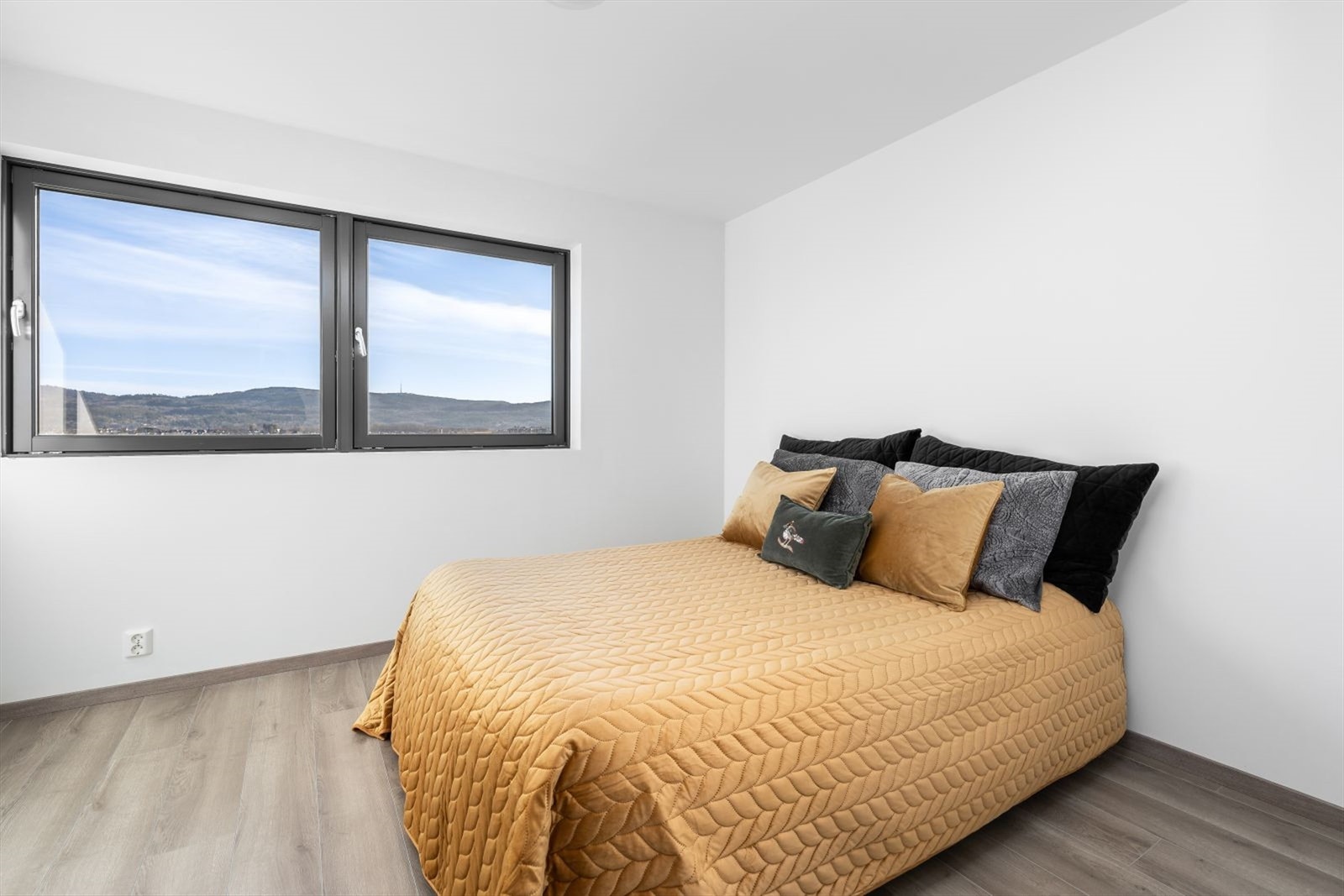 Det er 3 soverom i denne etasjen. Alle soverommene har fin utsikt over Skien. Galleribilde