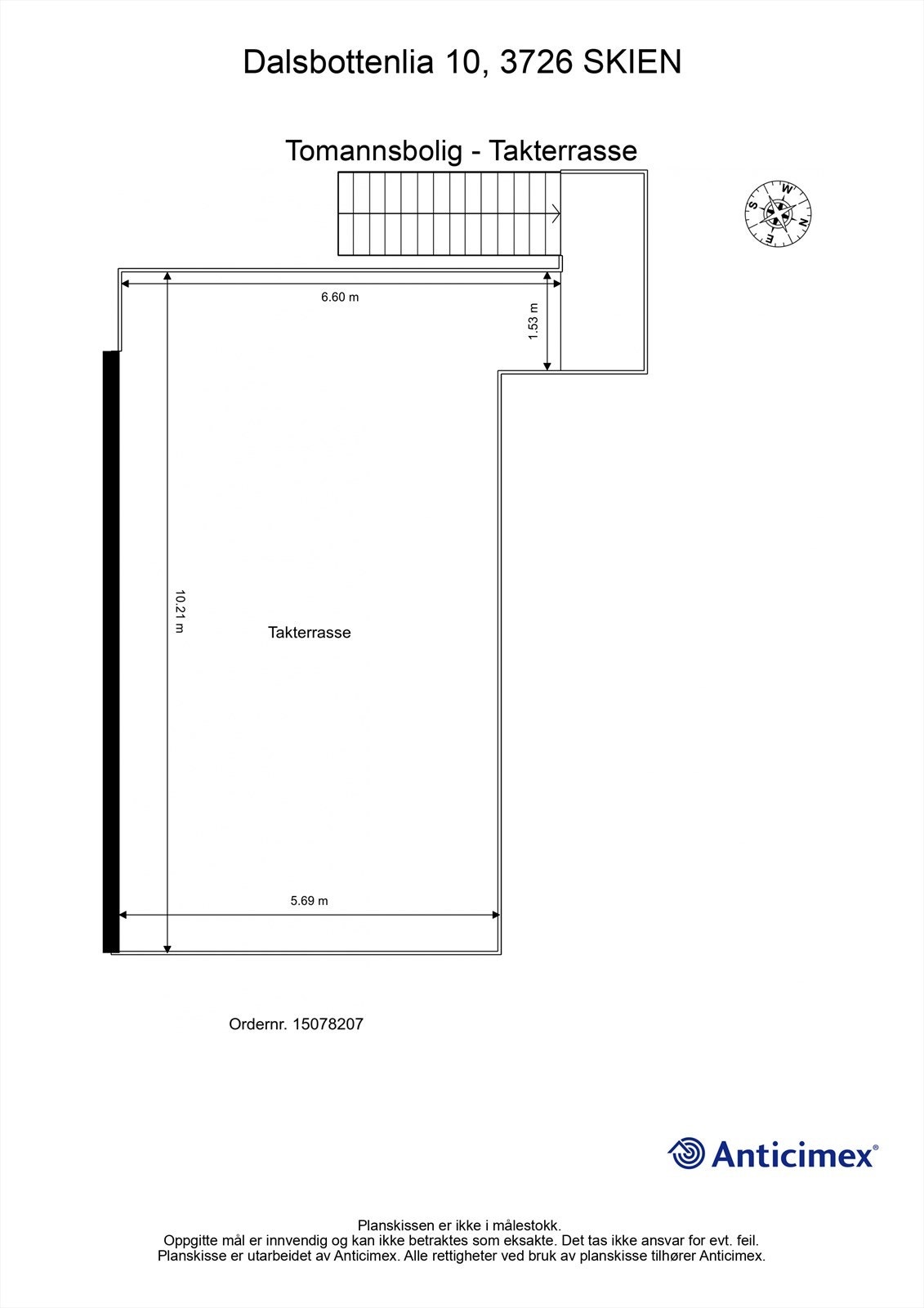 Plantegning takterrasse. Galleribilde