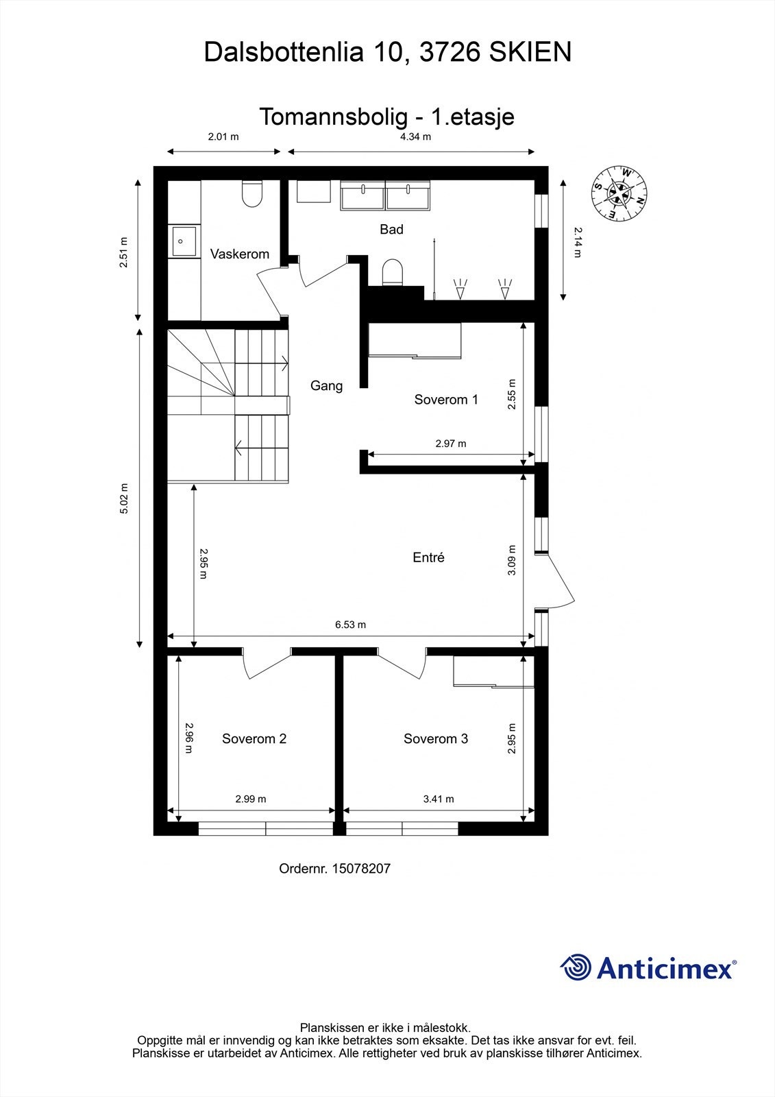 Plantegnin 1.etasje. Galleribilde