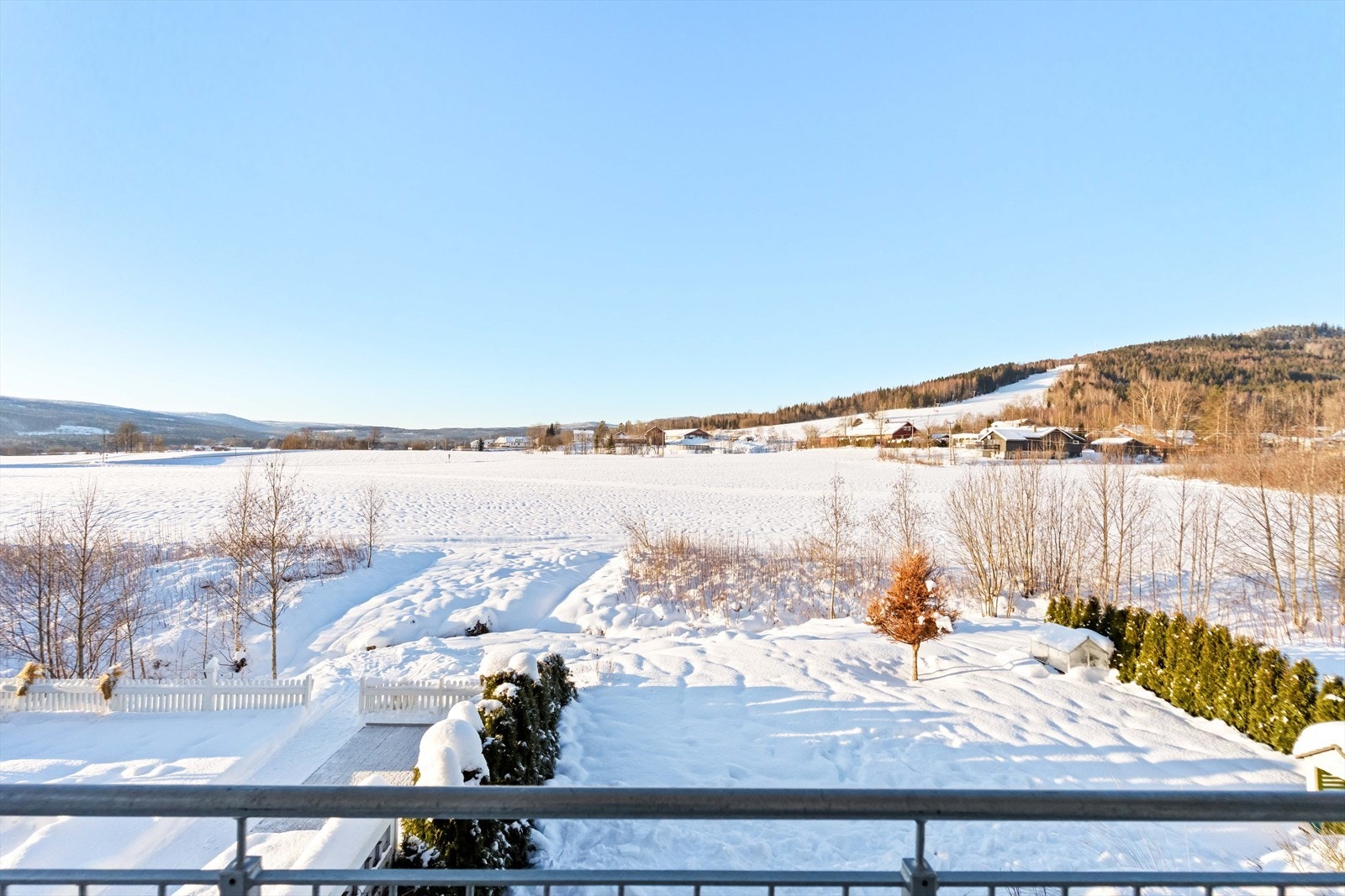 Utsikt over marka fra balkong. Galleribilde
