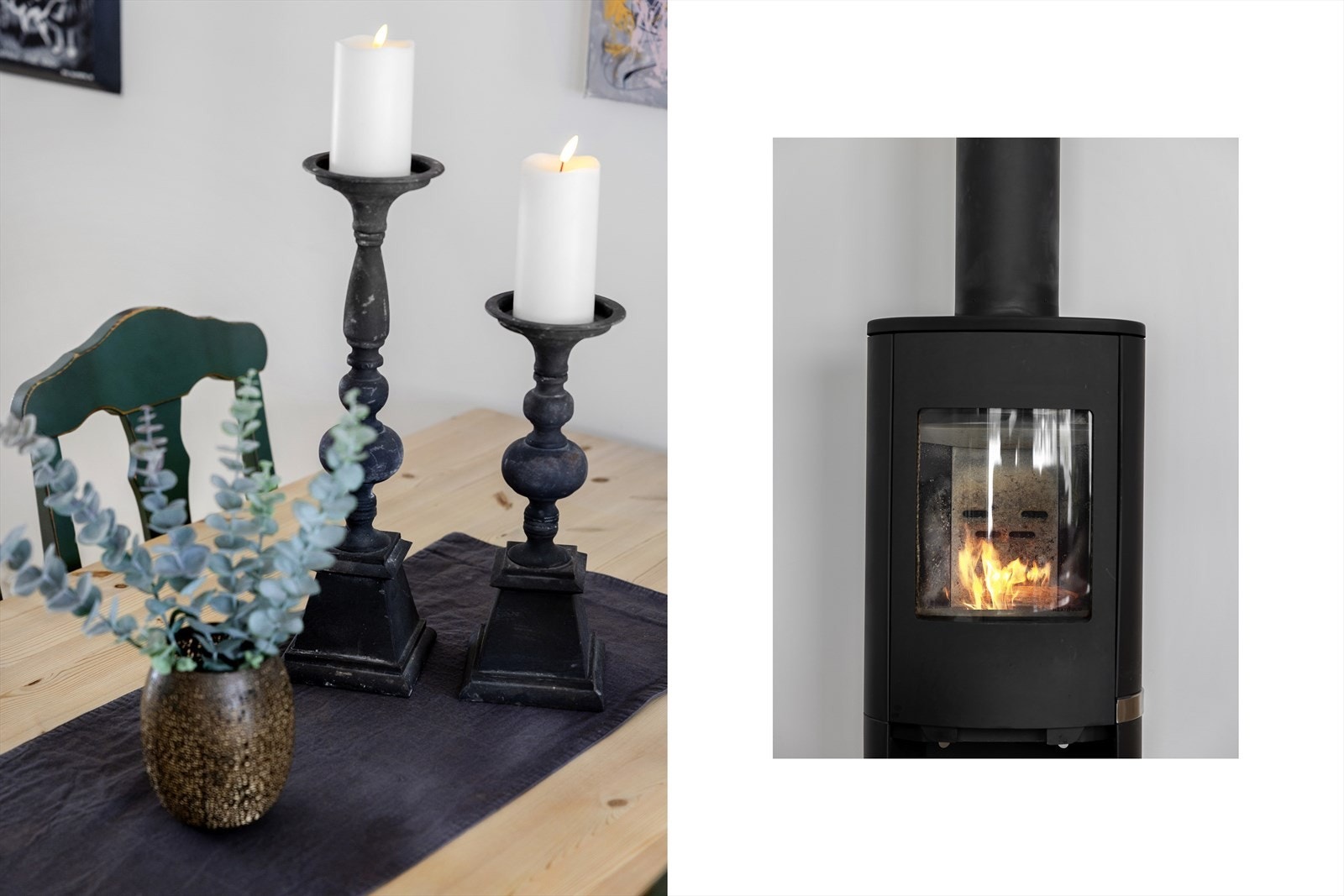 Peisovn som varmer godt og skaper hyggelig stemning. Galleribilde