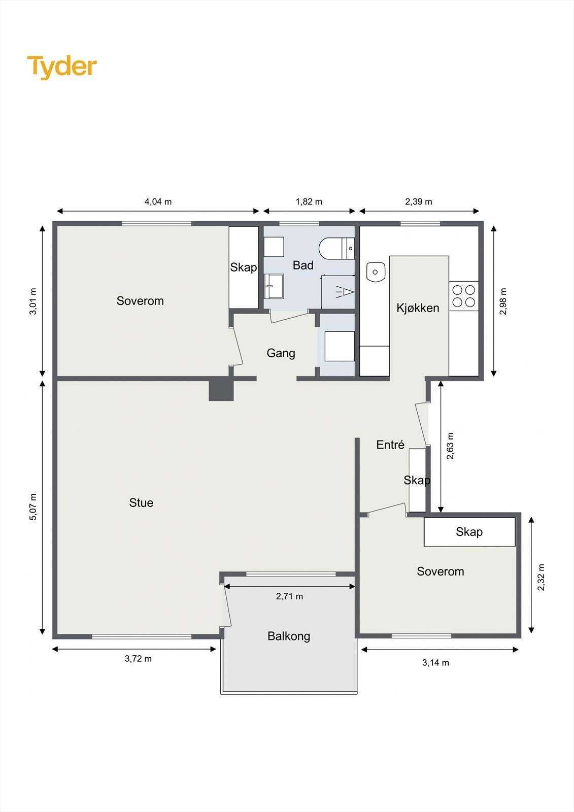 Vassfaret 2 - høy 1. etasje. Galleribilde