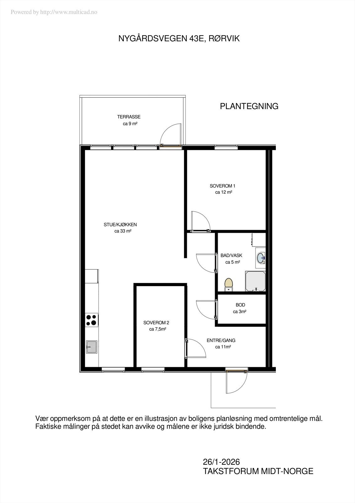 Plantegning Galleribilde