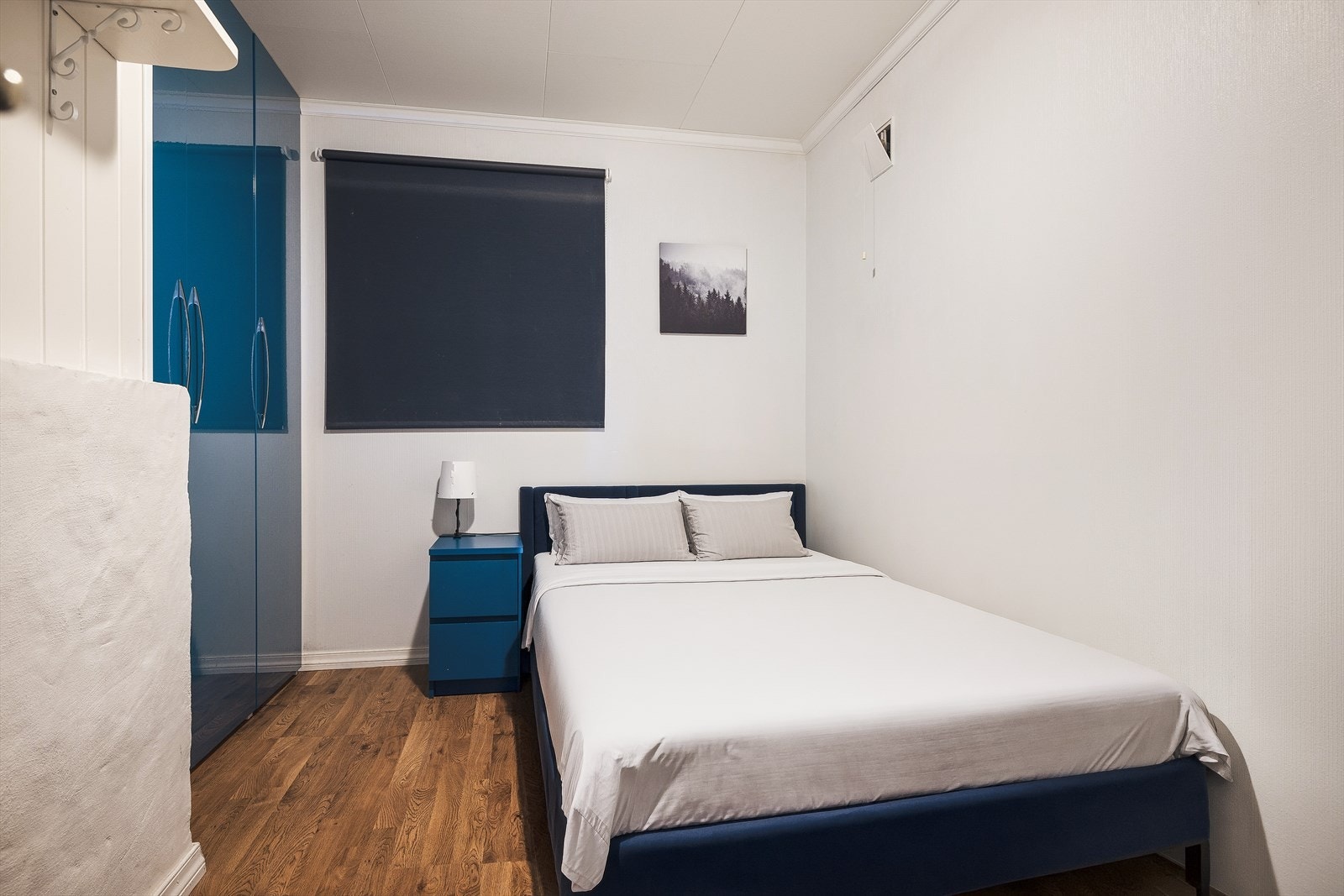 Hybelen sitt soverom måler 8,9 kvm. Galleribilde