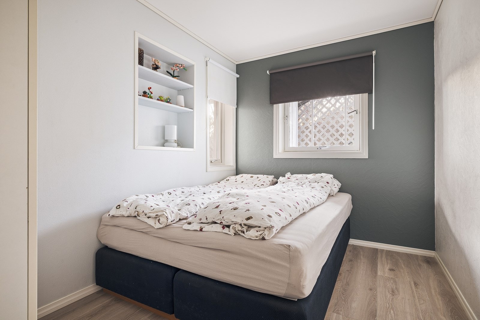 Utleiedelen sitt andre soverom måler 7,6 kvm. Galleribilde