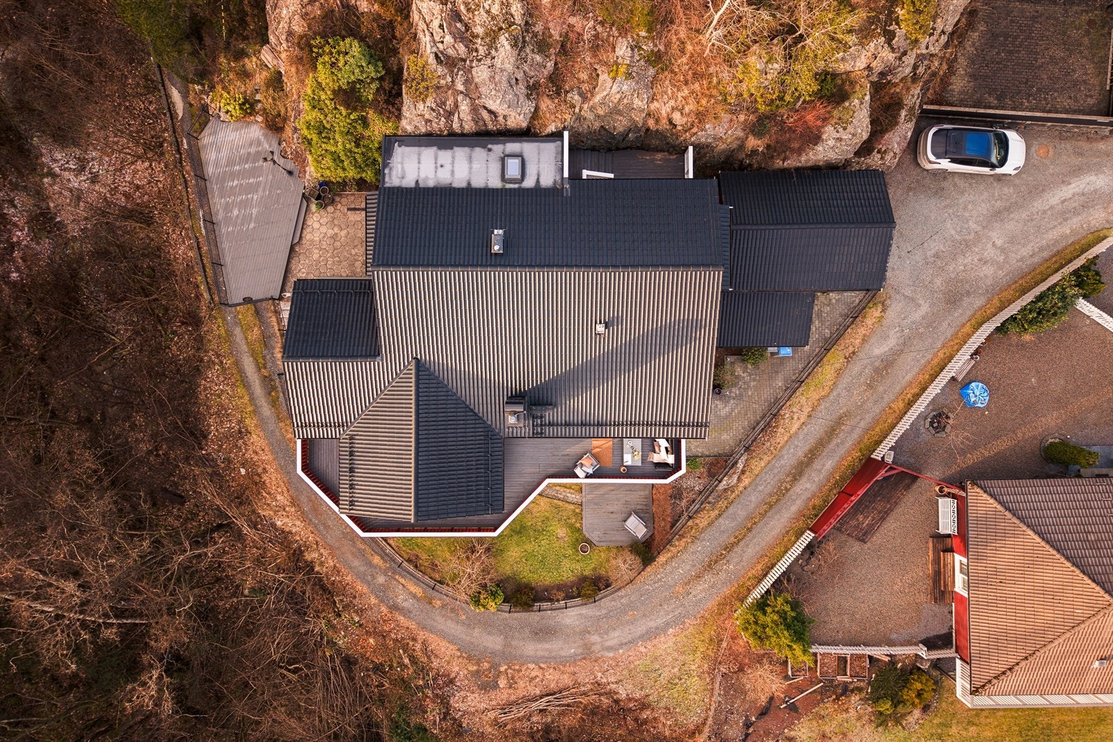 Oversiktsbilde over hele eiendommen. Galleribilde