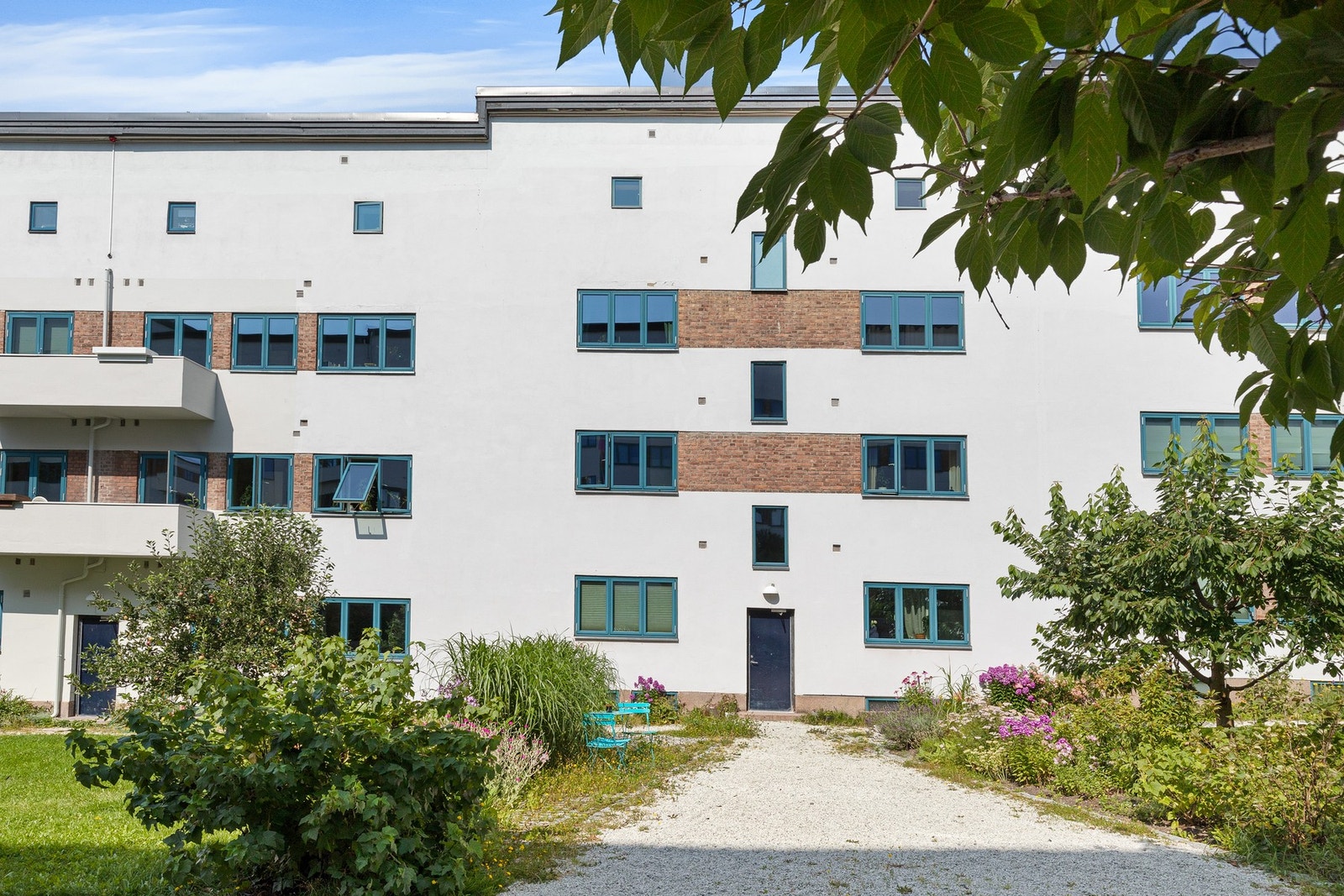 Her bor man godt i populære Funkisgården borettslag på Torshov. Galleribilde