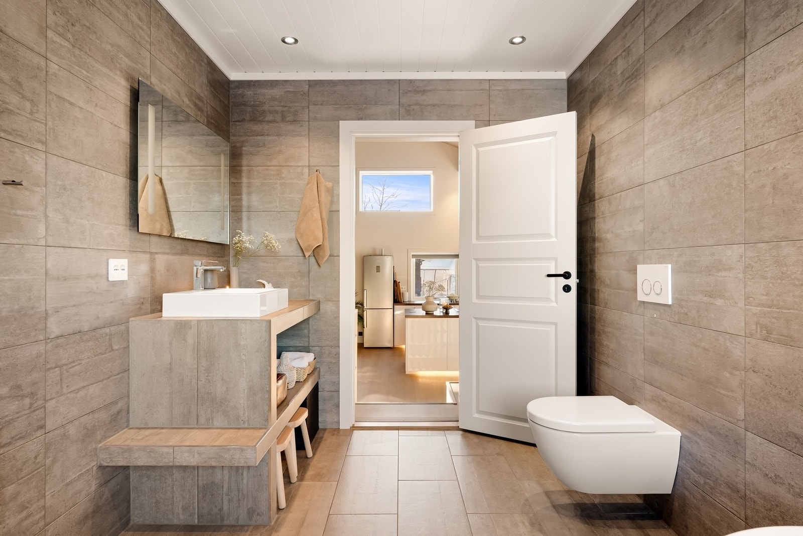 Badet har gulvvarme Galleribilde