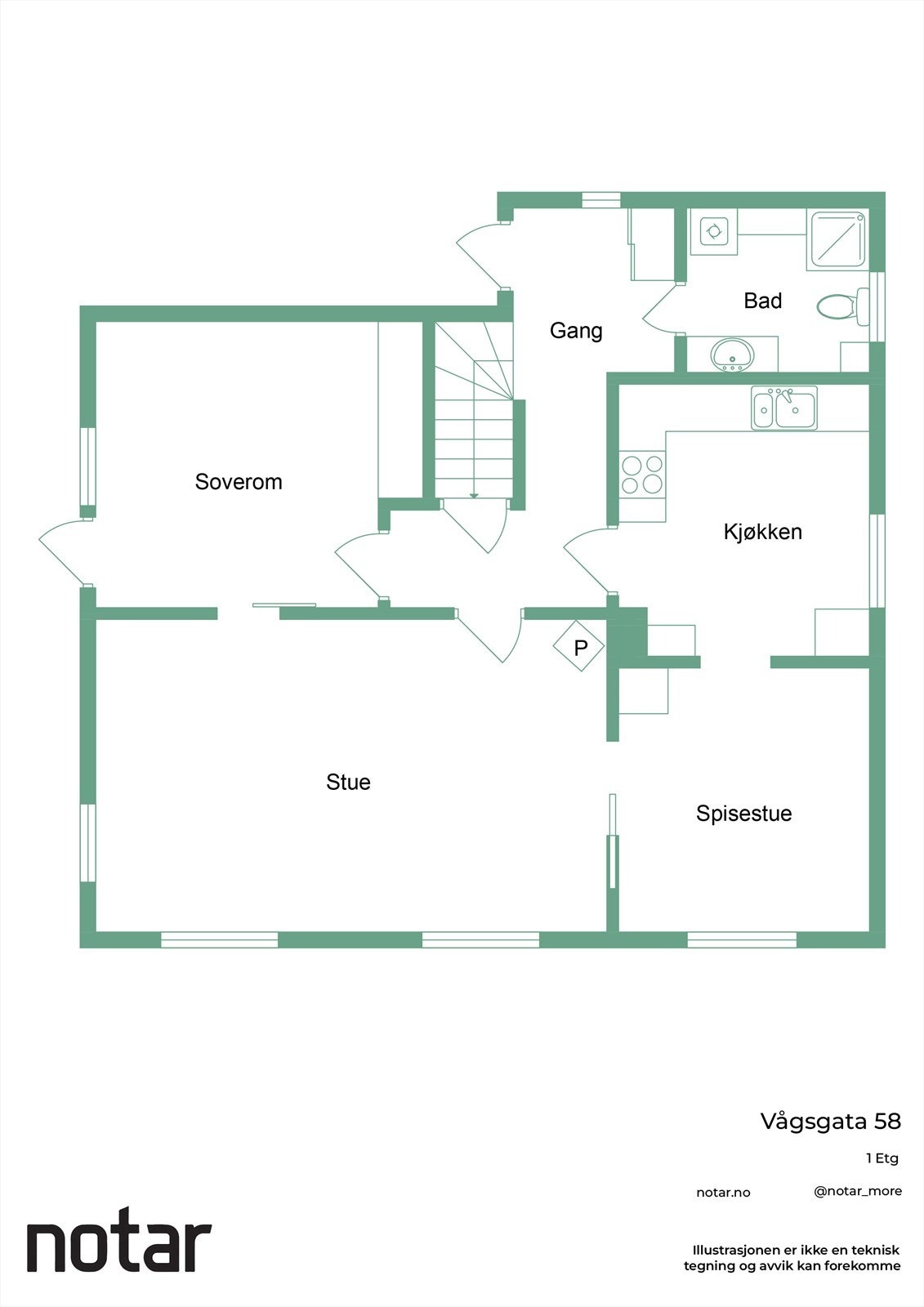 Plantegning hovedetasje Galleribilde