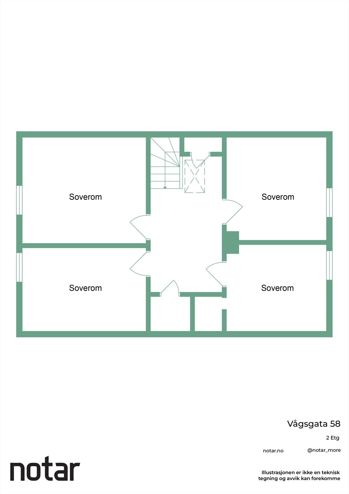 Plantegning 2. etasje Galleribilde