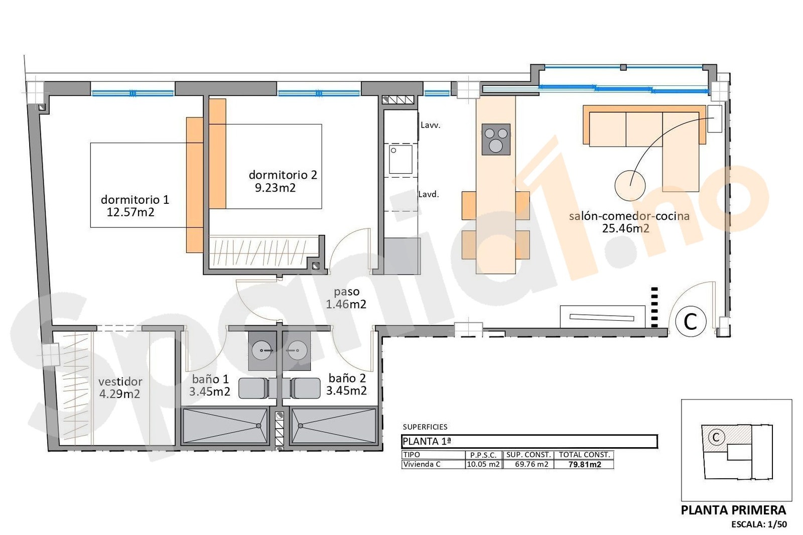 Plantegning leilighet Galleribilde