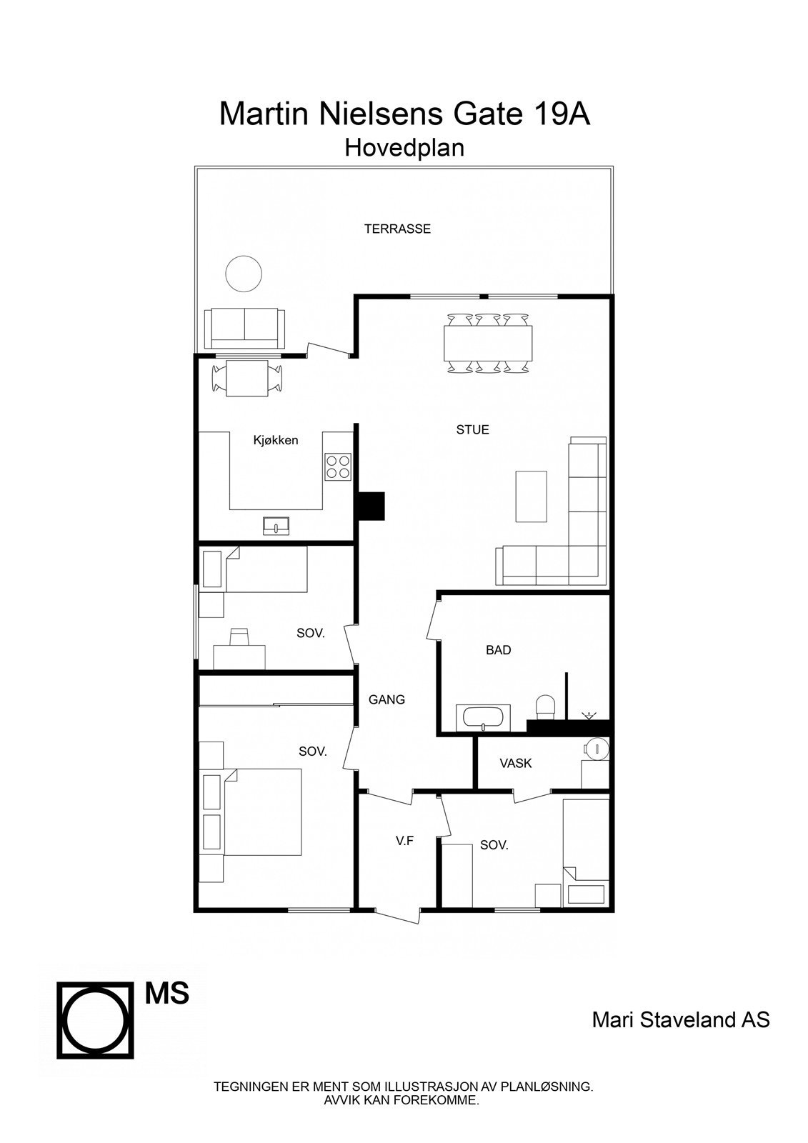 Planløsning 1.etasje. Galleribilde